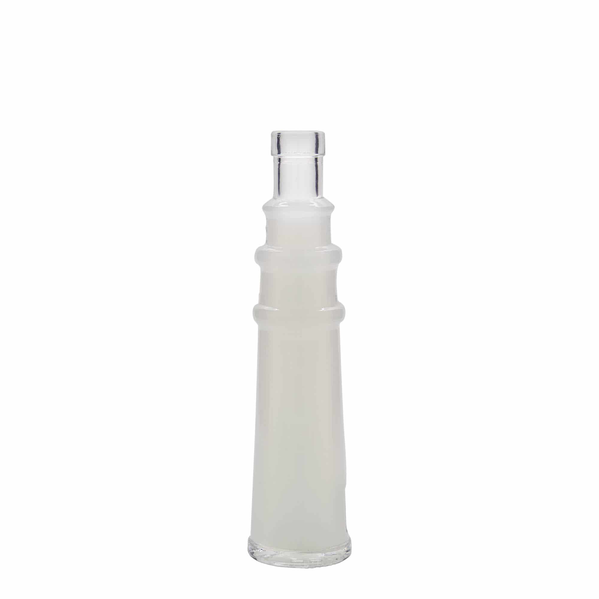 100 ml Bottiglia 'Faro', vetro, imboccatura: fascetta