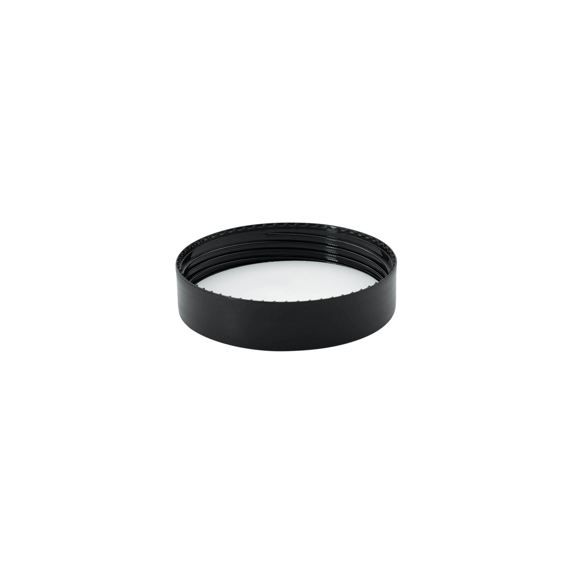 Tappo a vite per 50 ml 'Antonella', plastica PP, nero