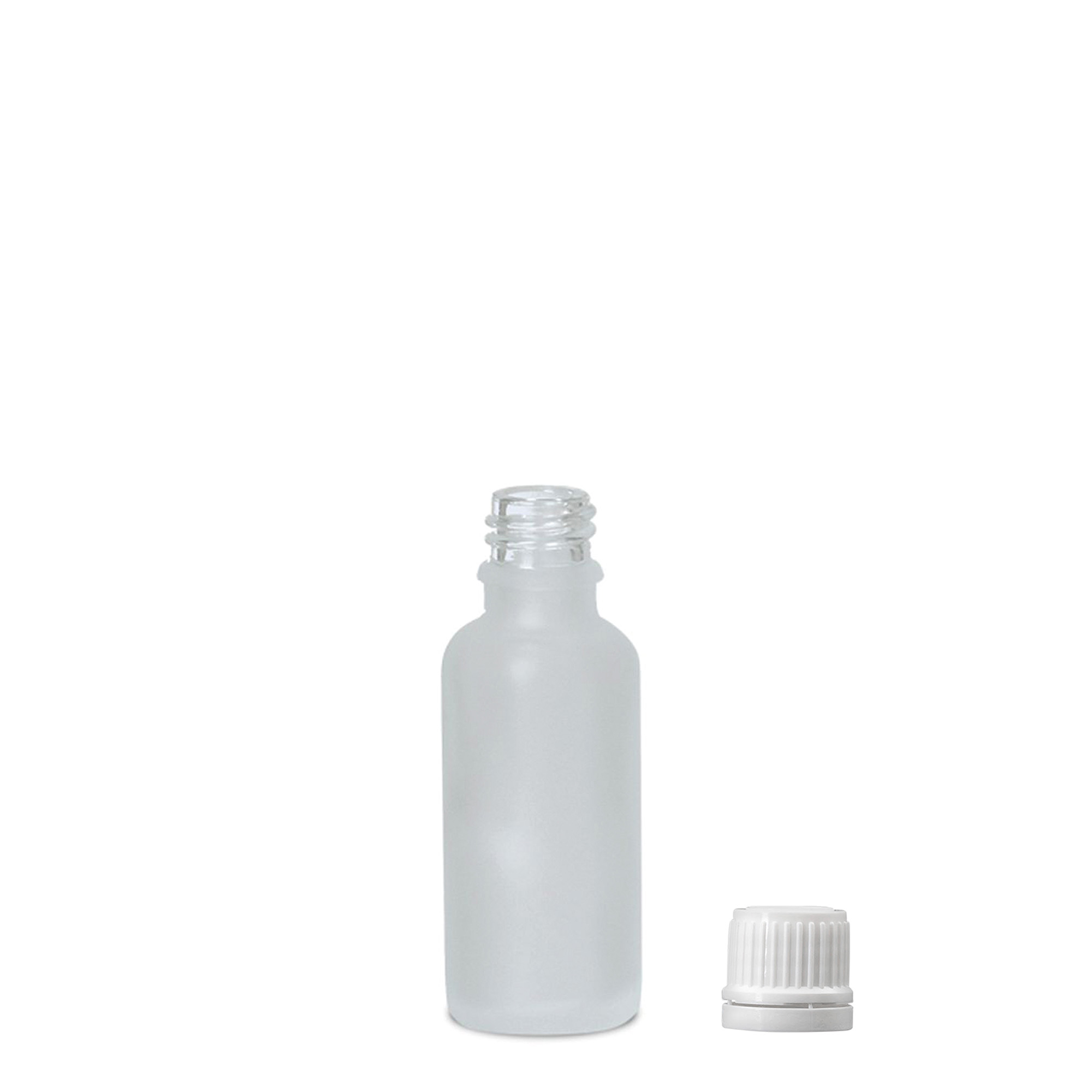 30 ml bottiglia medicinale, vetro, satinato, bocca: DIN 18 30 ml bottiglia medicinale, vetro, satinato, bocca: DIN 18