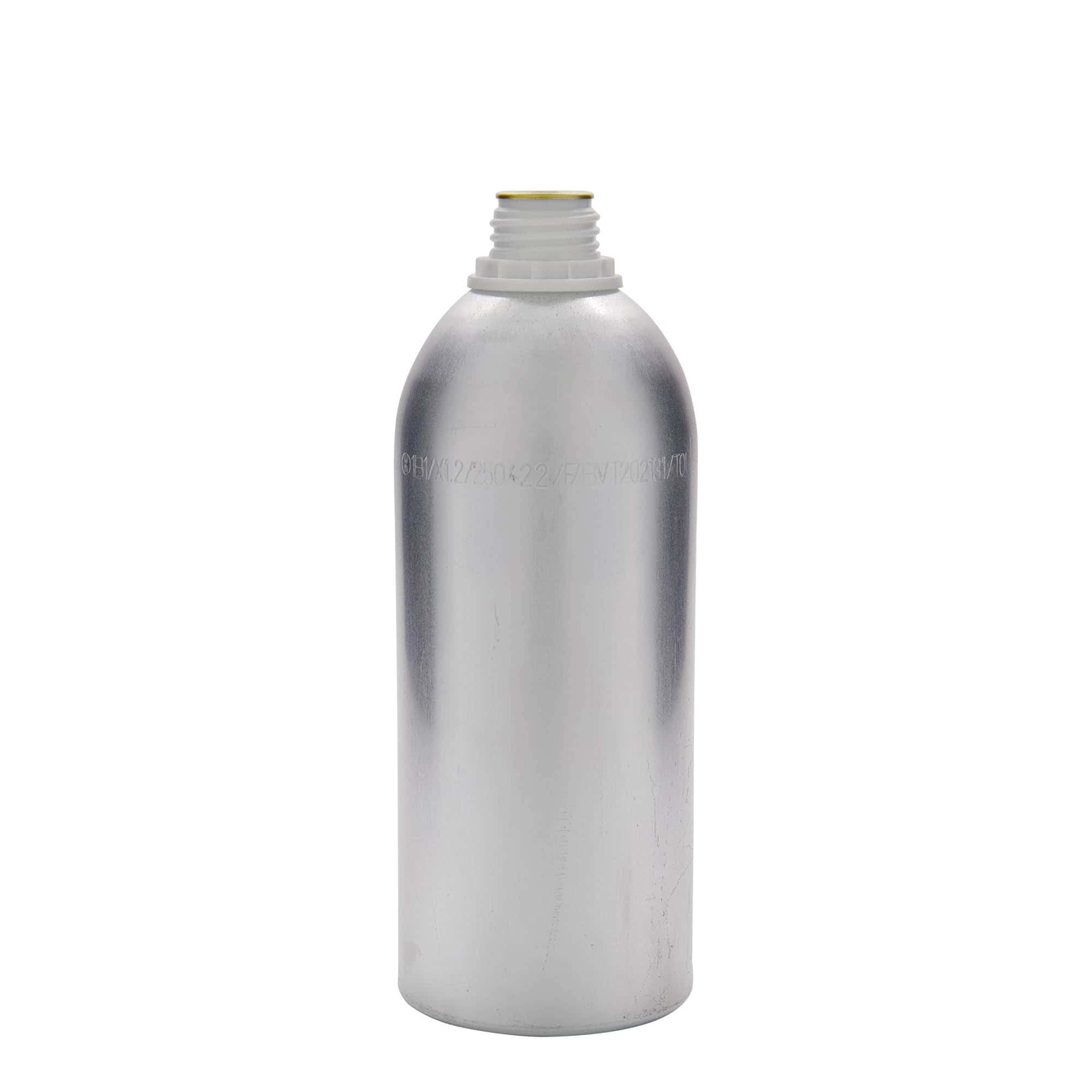 Bottiglia in alluminio da 1100 ml, metallo, argento, bocca: DIN 32 Bottiglia in alluminio da 1100 ml, metallo, argento, bocca: DIN 32