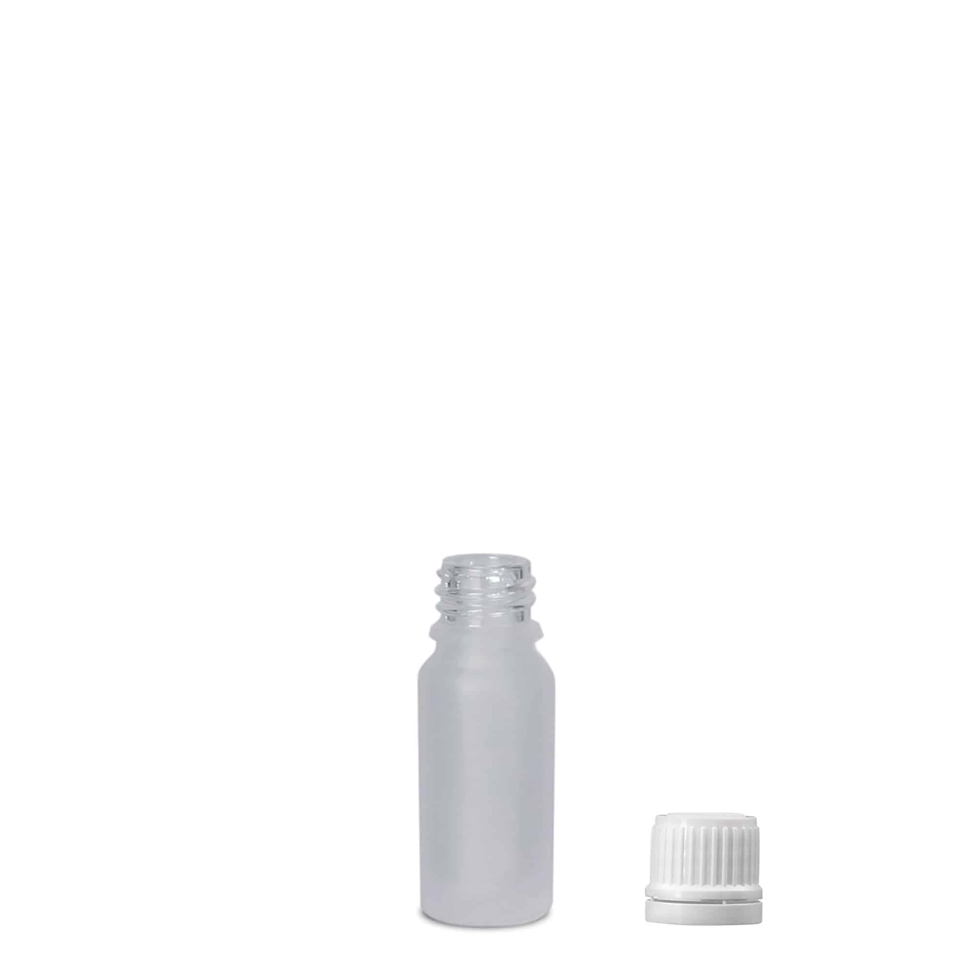 10 ml flacone medico, vetro, ghiacciato, bocca: DIN 18