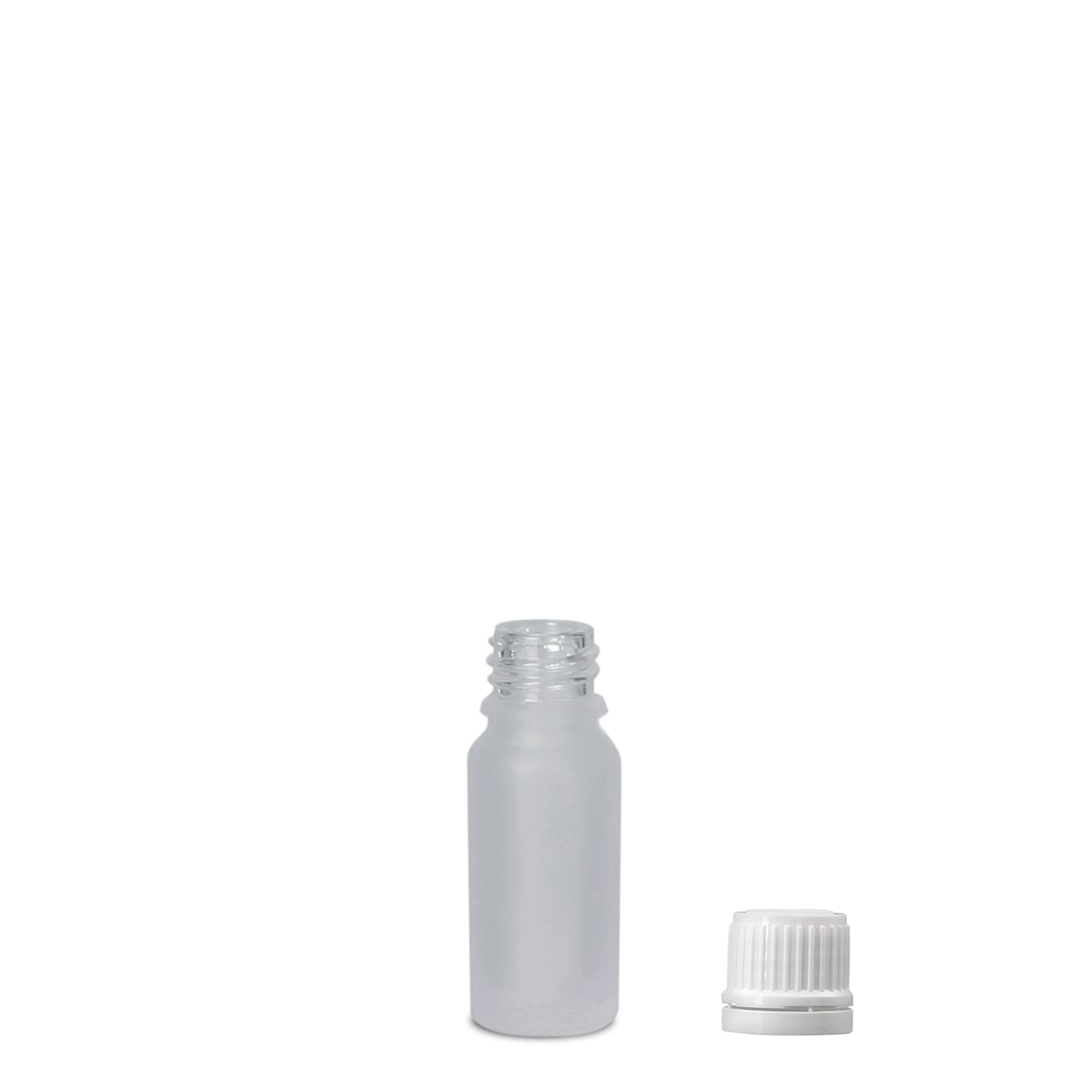 10 ml flacone medico, vetro, ghiacciato, bocca: DIN 18