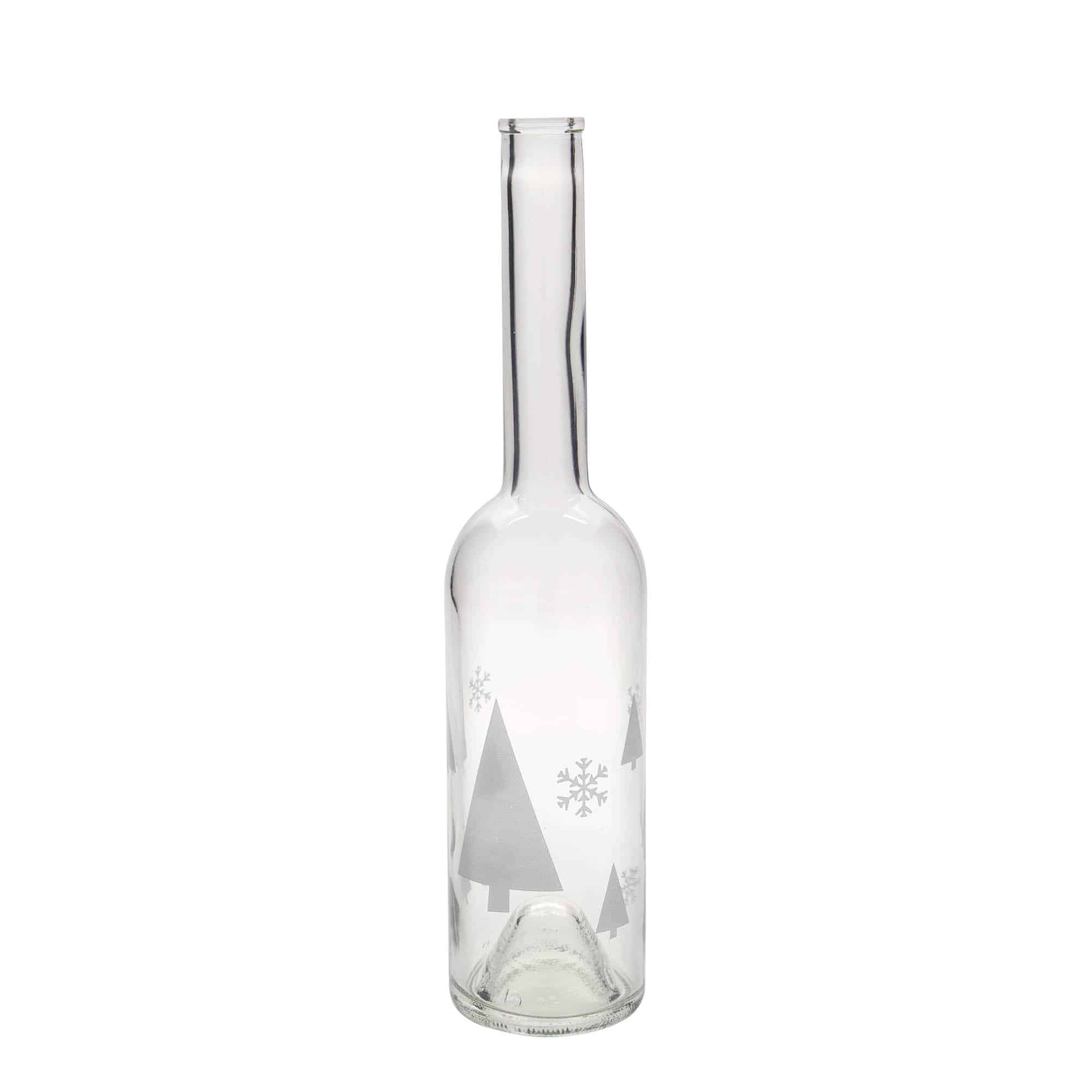 500 ml Bottiglia di vetro 'Opera', motivo: Fiocchi di neve, imboccatura: fascetta 500 ml Bottiglia di vetro 'Opera', motivo: Fiocchi di neve, imboccatura: fascetta