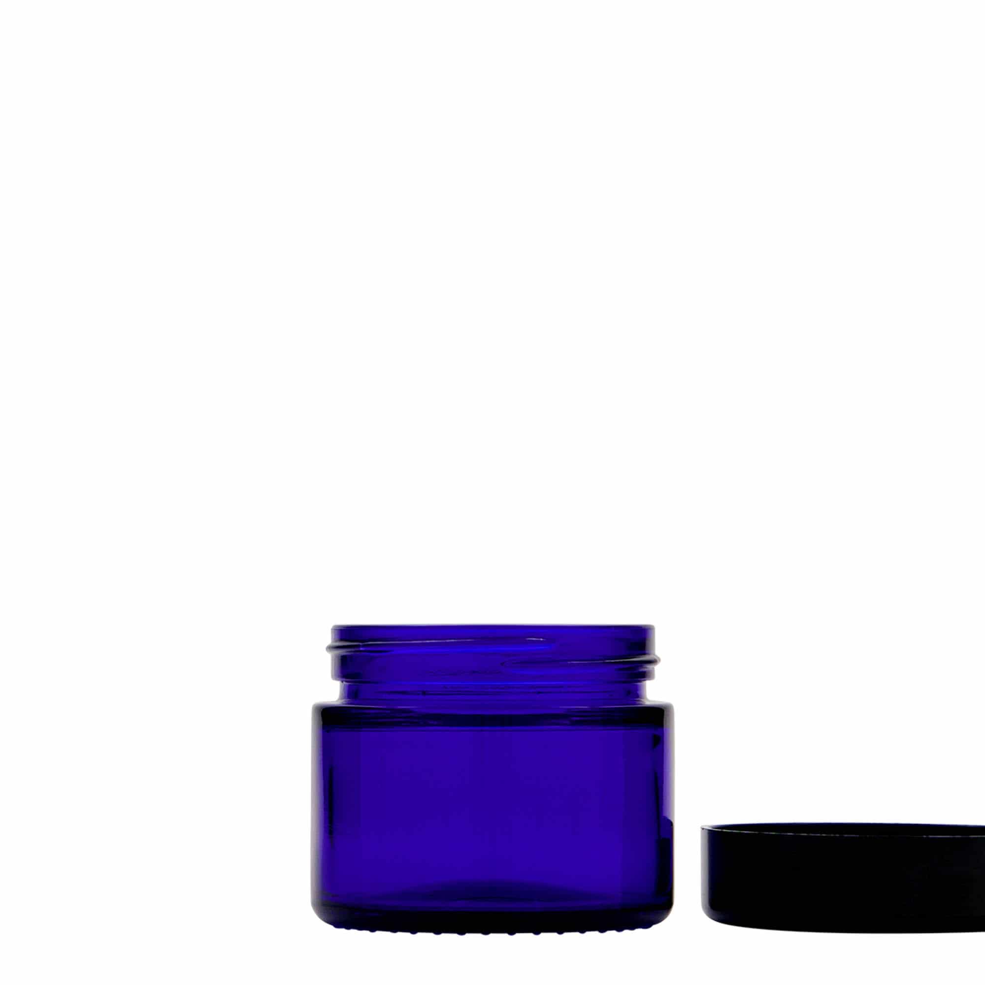 50 ml Contenitore cosmetico 'Blue Edition', vetro, blu reale, imboccatura: a vite