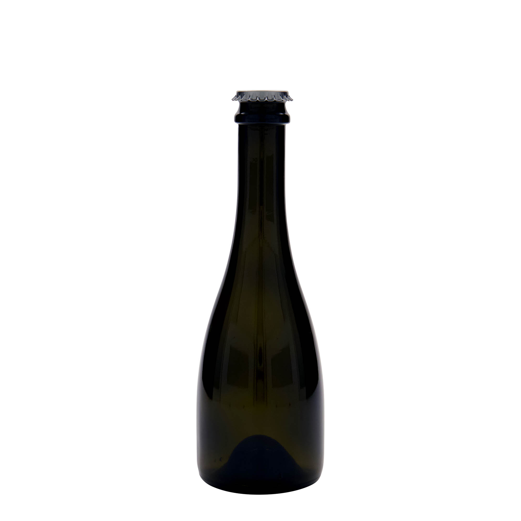 Bottiglia da 330 ml per birra/spumante 'Tosca', vetro, verde antico, bocca: tappo corona