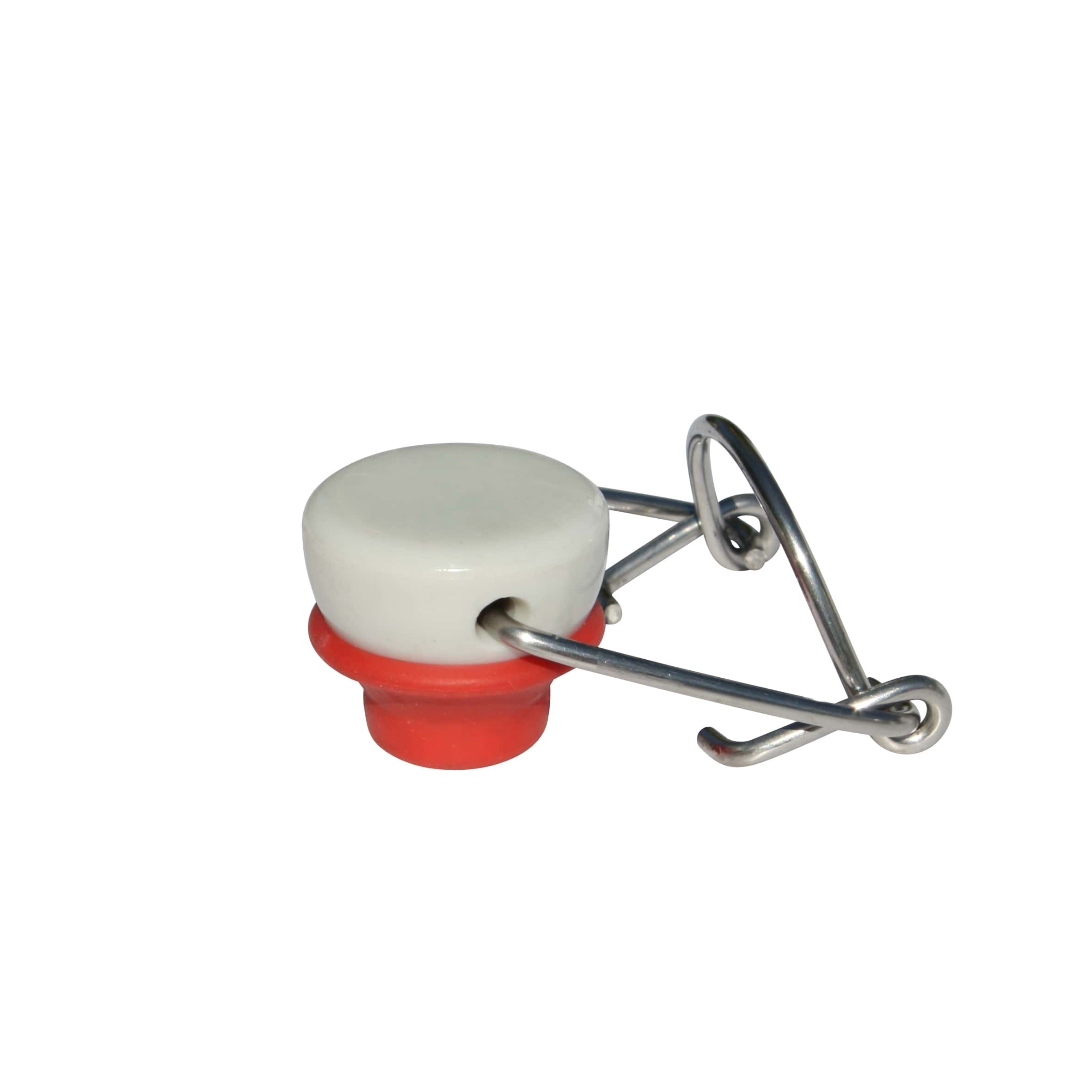 Chiusura a fibbia taglia speciale, plastica, rosso-bianco Chiusura a fibbia taglia speciale, plastica, rosso-bianco