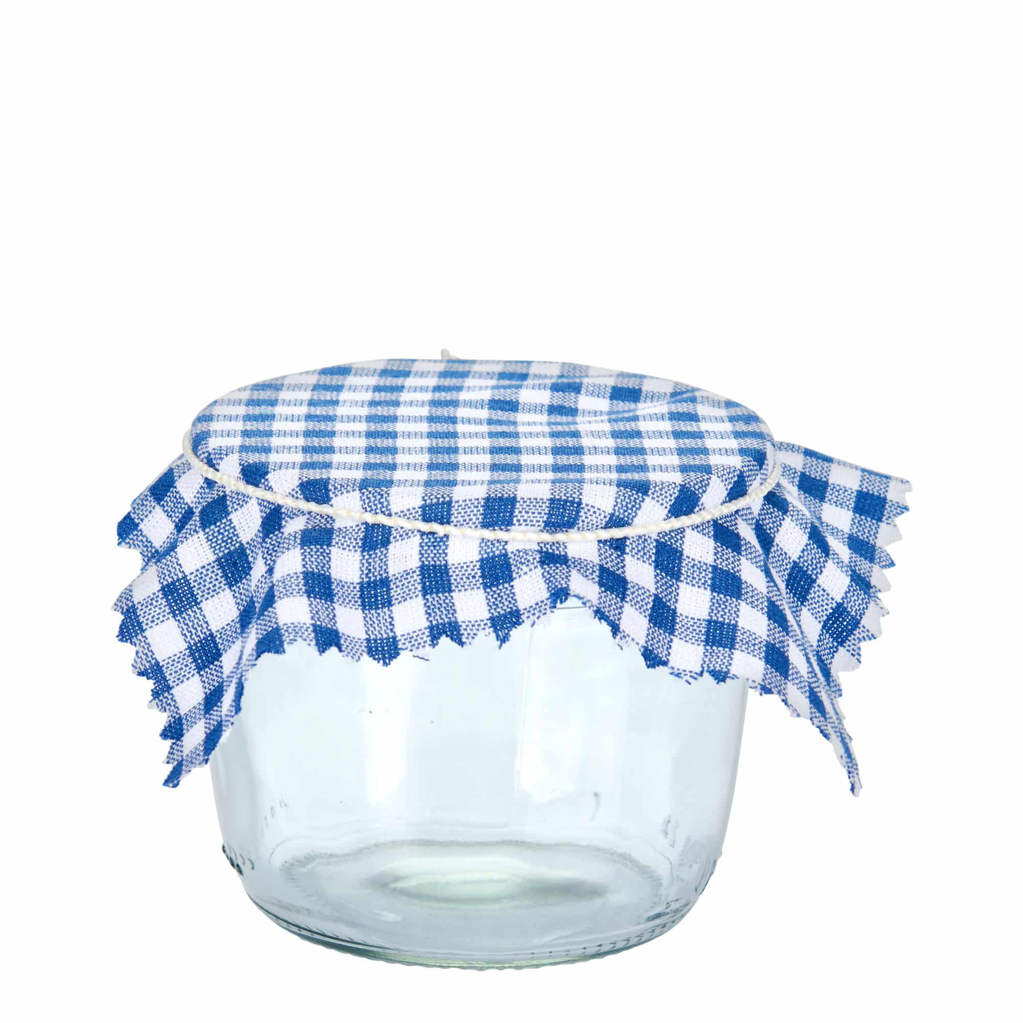 Copri vasetti in stoffa a quadretti 12x12, quadrati, tessuto, blu scuro, imboccatura: TO38-TO53