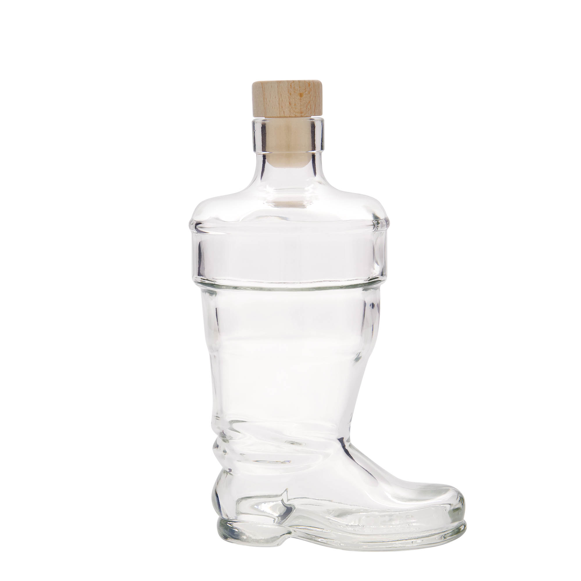 Bottiglia di vetro da 350 ml 'Stivale', bocca: sughero Bottiglia di vetro da 350 ml 'Stivale', bocca: sughero