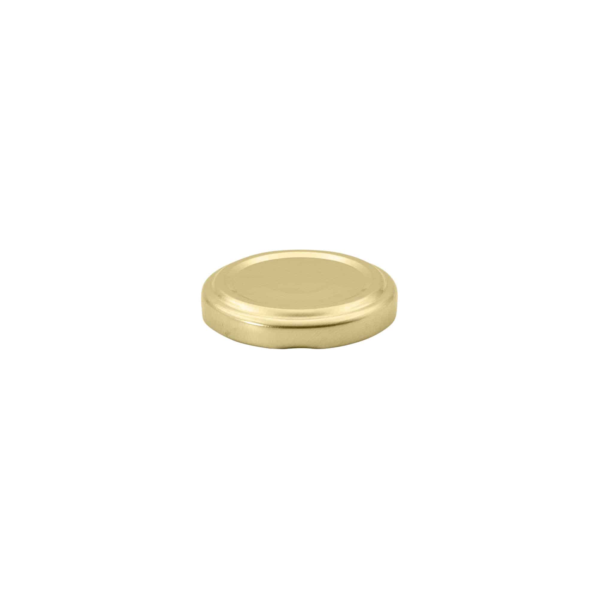 Tappo Twist-Off, banda stagnata, oro, per imboccatura: TO 48 Tappo Twist-Off, banda stagnata, oro, per imboccatura: TO 48