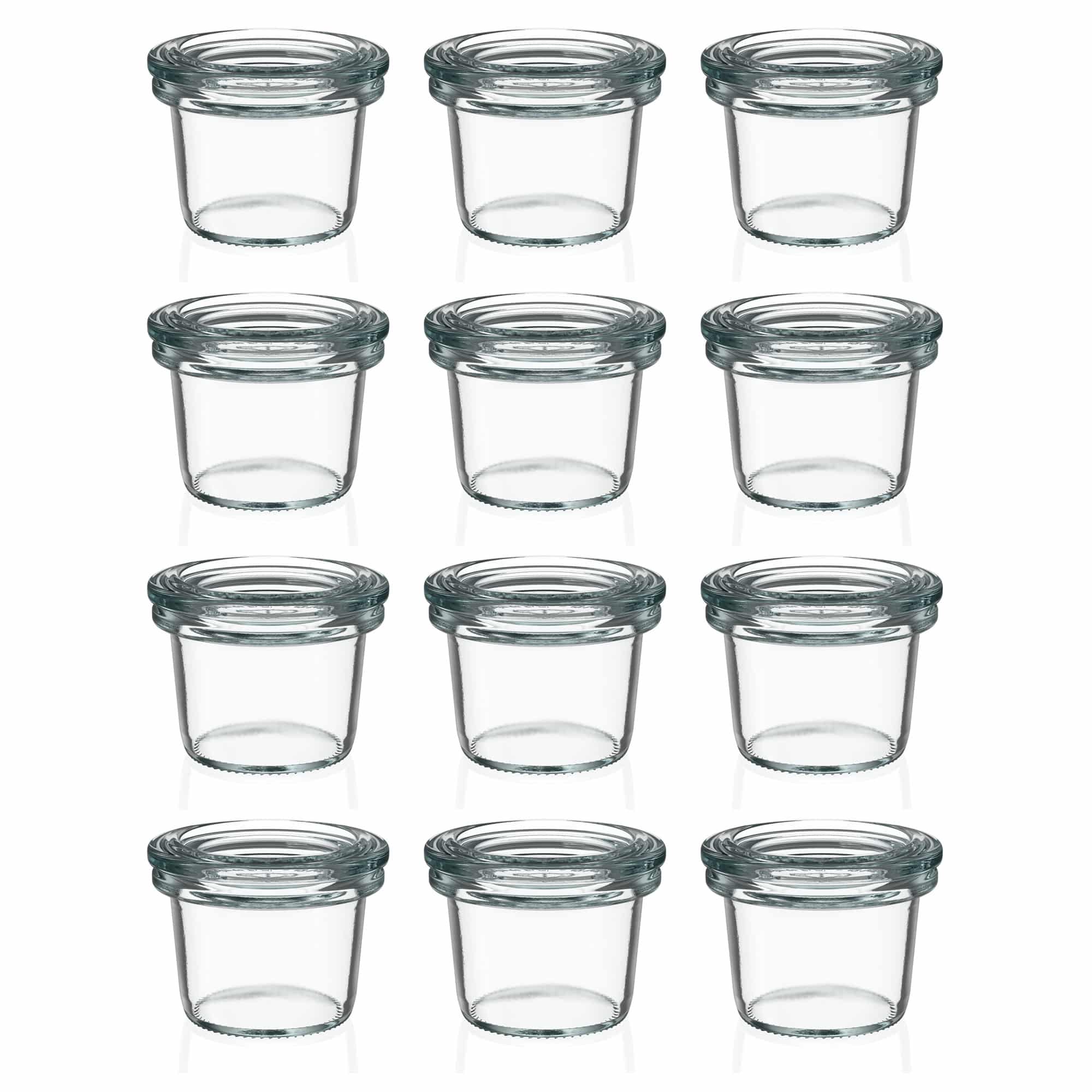 12x 35 ml vaso WECK a bocca larga con coperchio in vetro RR 40