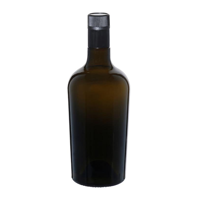 750 ml Bottiglia olio/aceto 'Oleum', vetro, verde antico, imboccatura: DOP