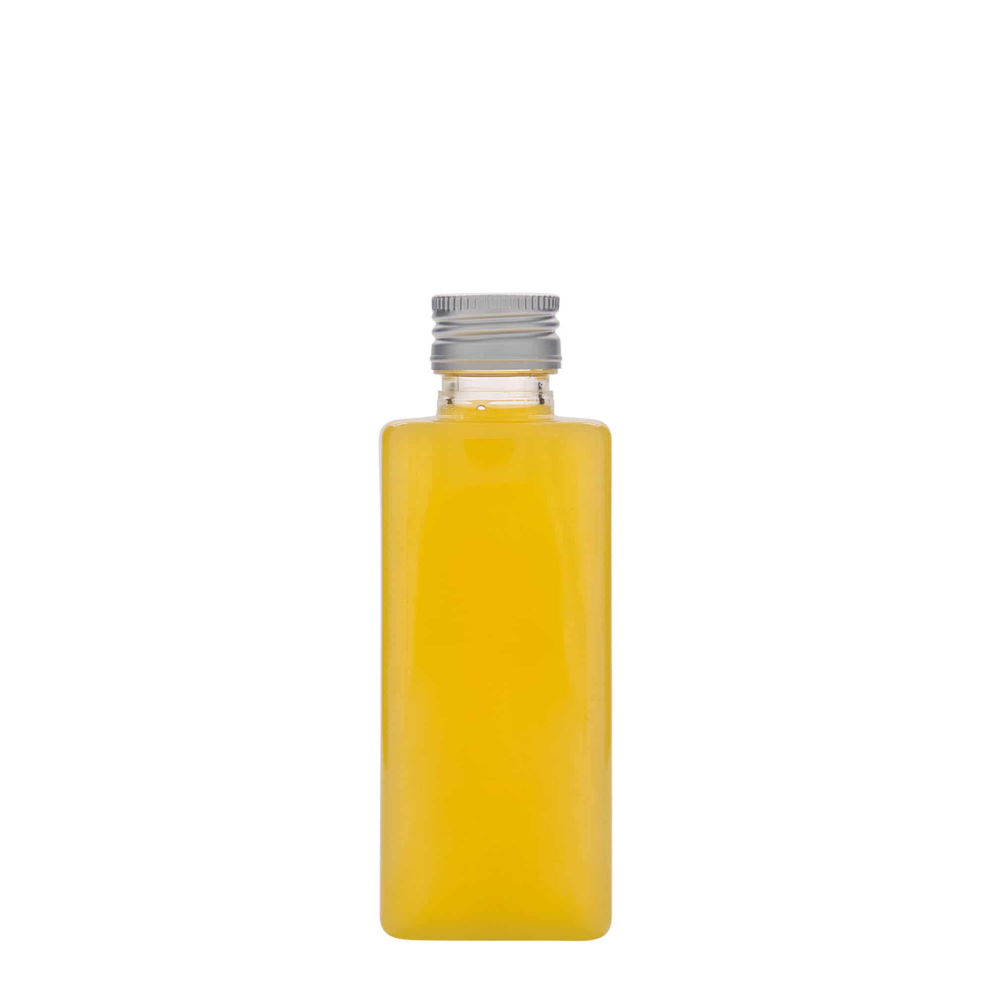 250 ml Bottiglia PET 'Karl', quadrato, plastica, imboccatura: PP 28