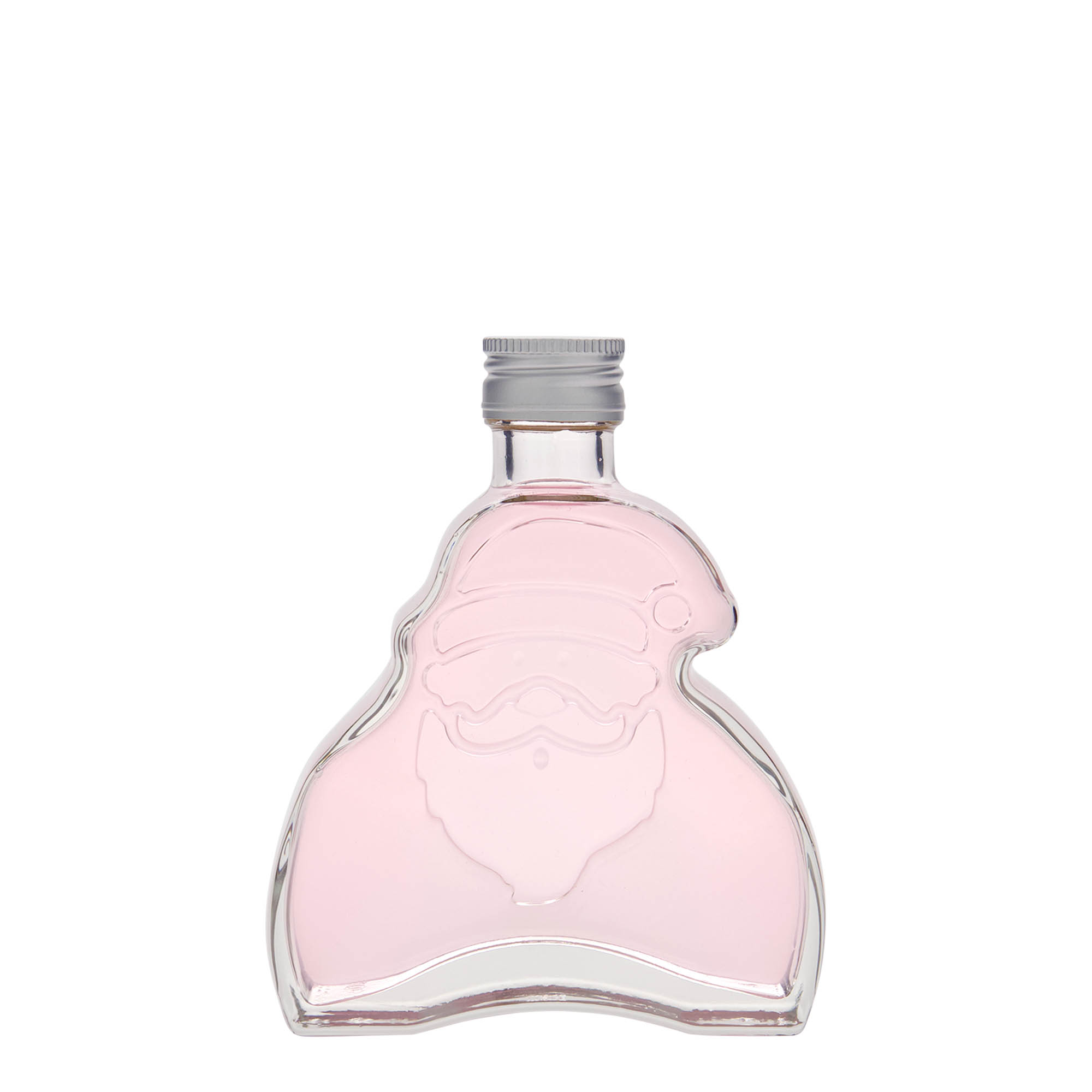 Bottiglia di vetro da 200 ml 'Babbo Natale', bocca: PP 28 Bottiglia di vetro da 200 ml 'Babbo Natale', bocca: PP 28