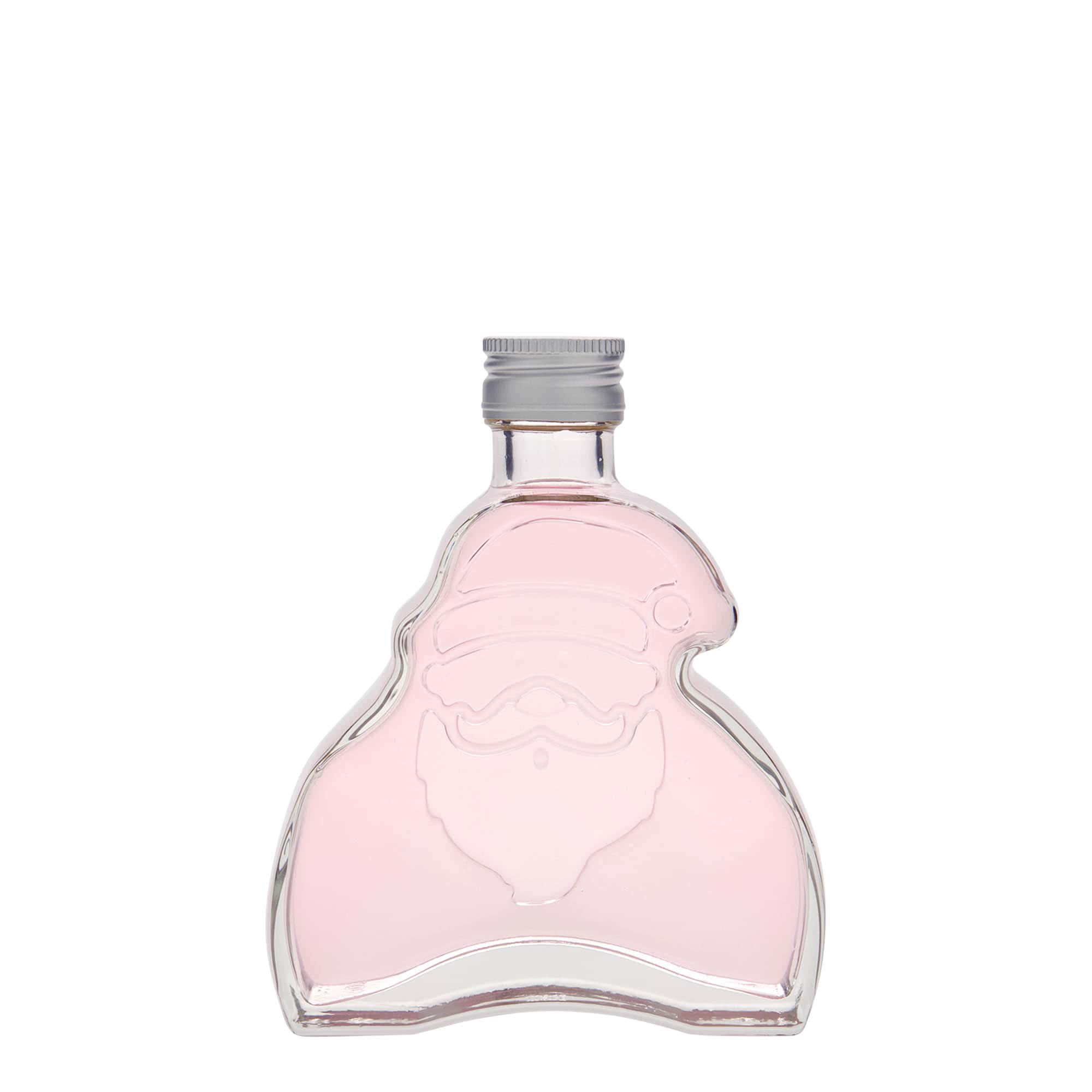 Bottiglia di vetro da 200 ml 'Babbo Natale', bocca: PP 28