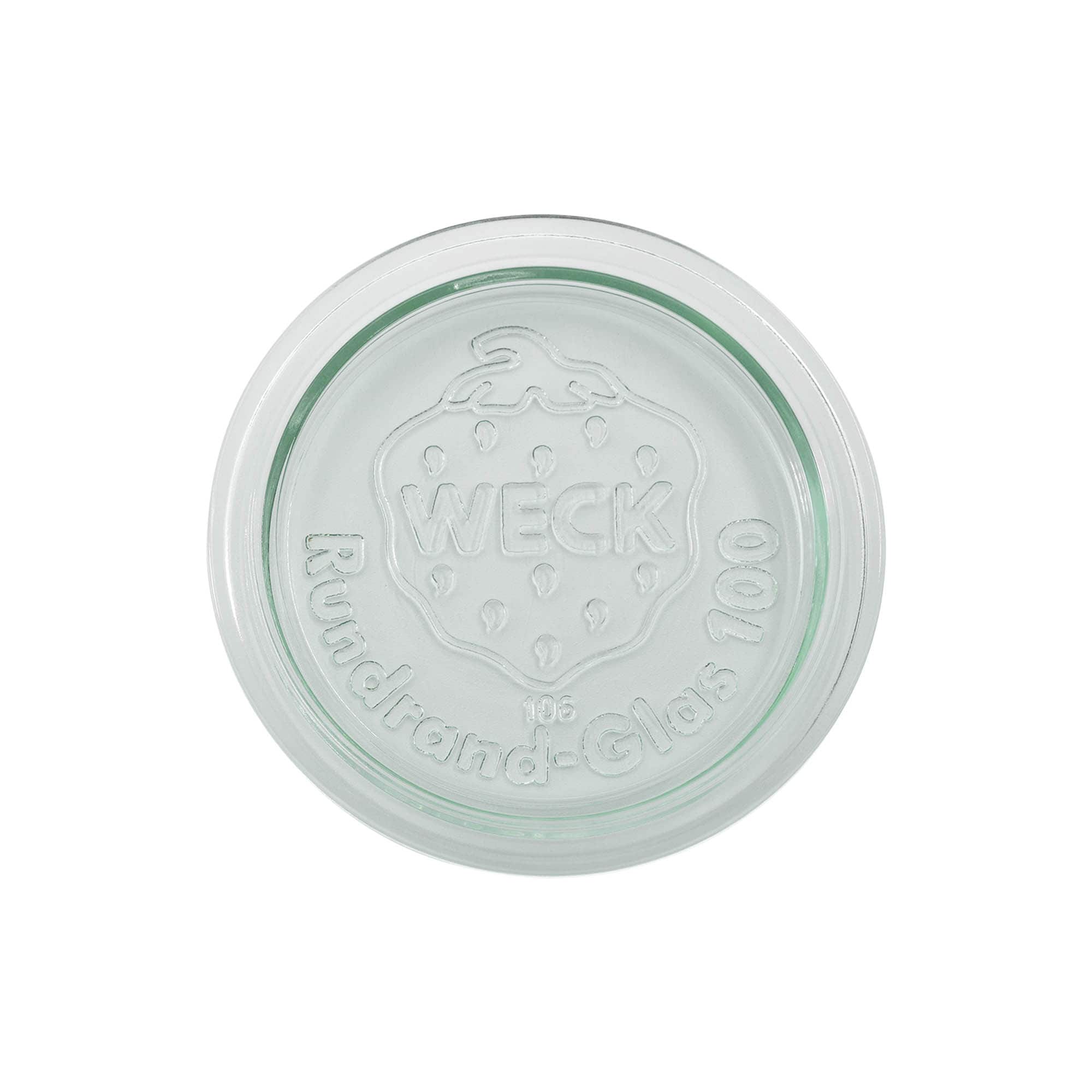 Coperchio in vetro WECK bordo tondo #, per apertura: RR100 Coperchio in vetro WECK bordo tondo #, per apertura: RR100
