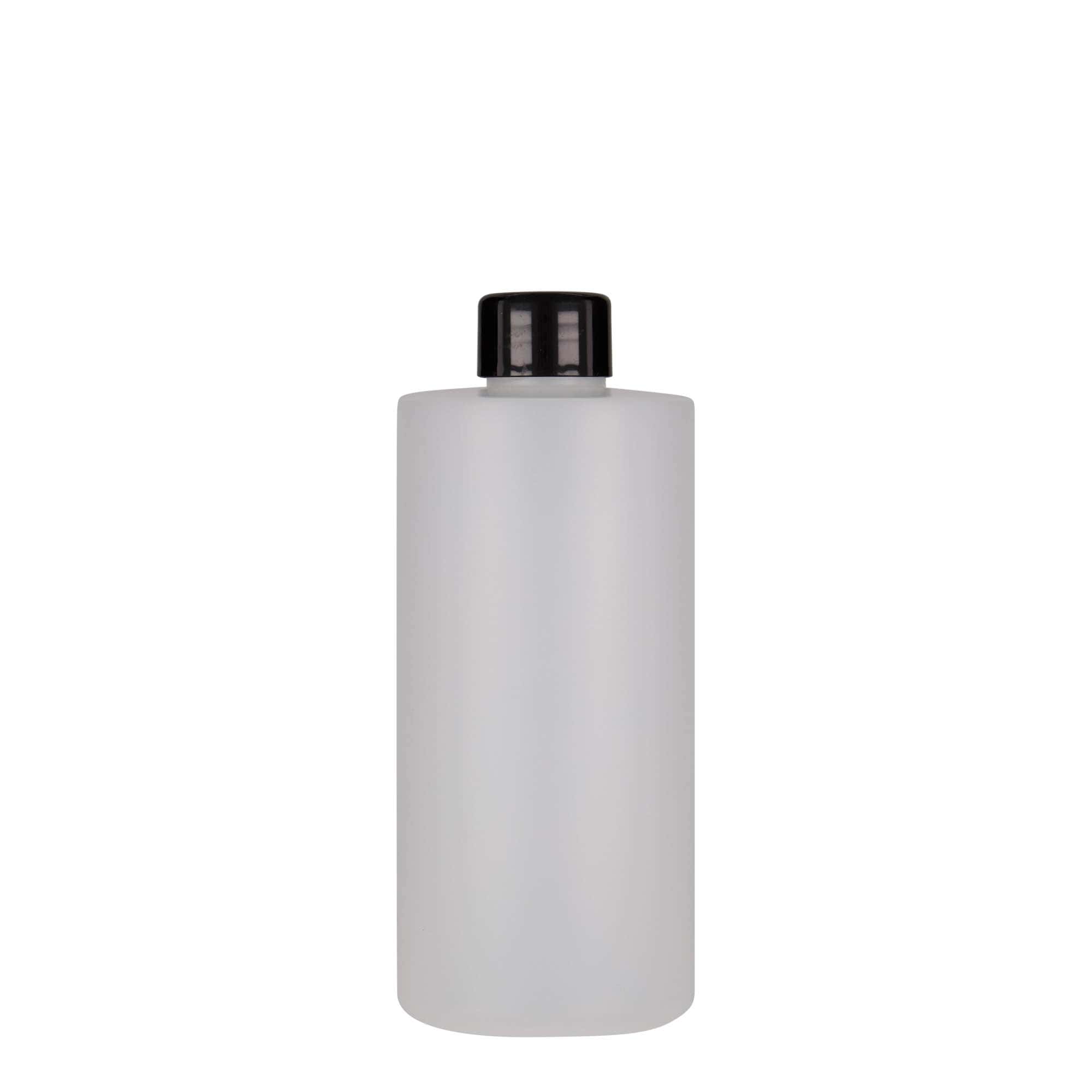 Bottiglia in plastica da 300 ml 'Pipe', HDPE, bianca, bocca: 24/410