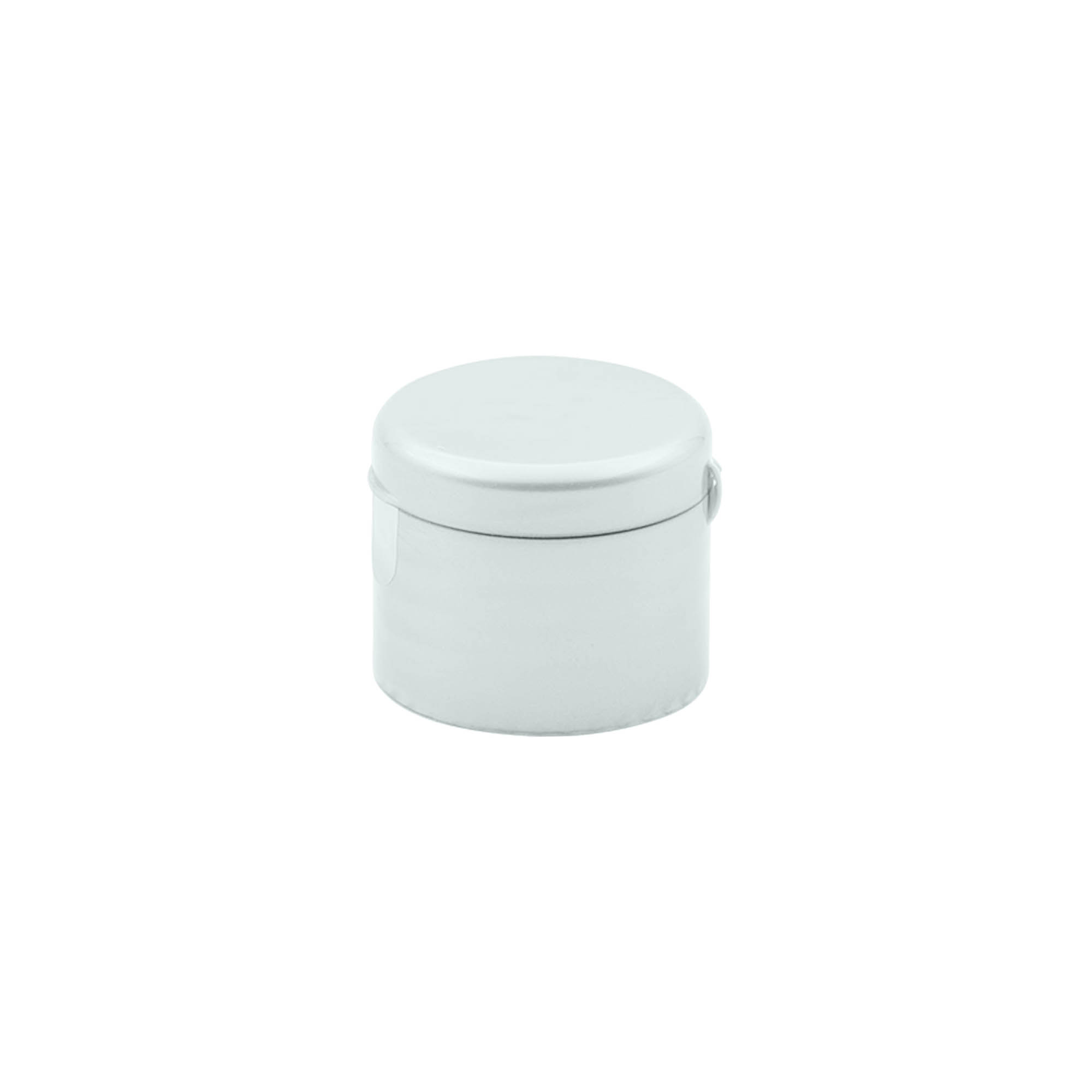 Tappo a vite con cerniera a ribalta, plastica PP, argento, per bocca: 24/410 Tappo a vite con cerniera a ribalta, plastica PP, argento, per bocca: 24/410