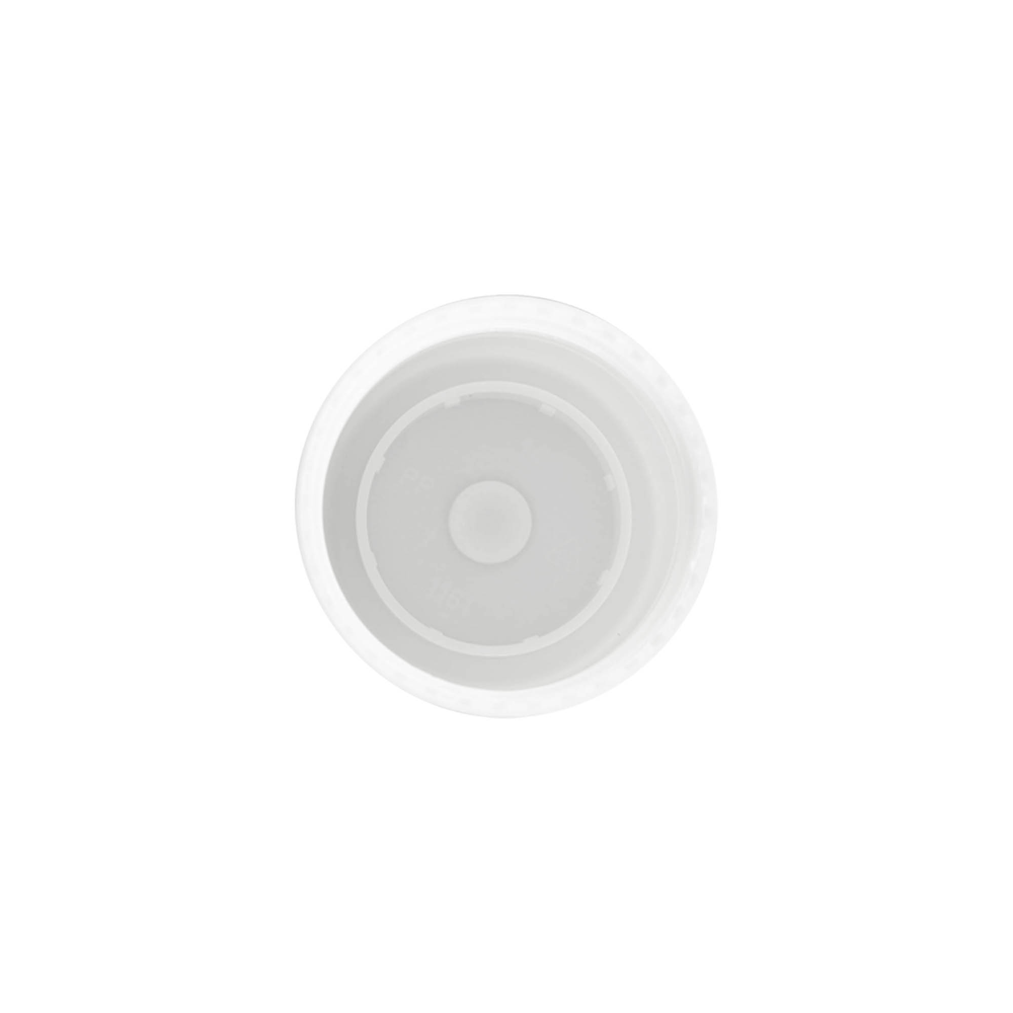 Tappo per flacone roll-on da 50 ml, plastica PP, bianco, per bocca: chiusura a vite Tappo per flacone roll-on da 50 ml, plastica PP, bianco, per bocca: chiusura a vite