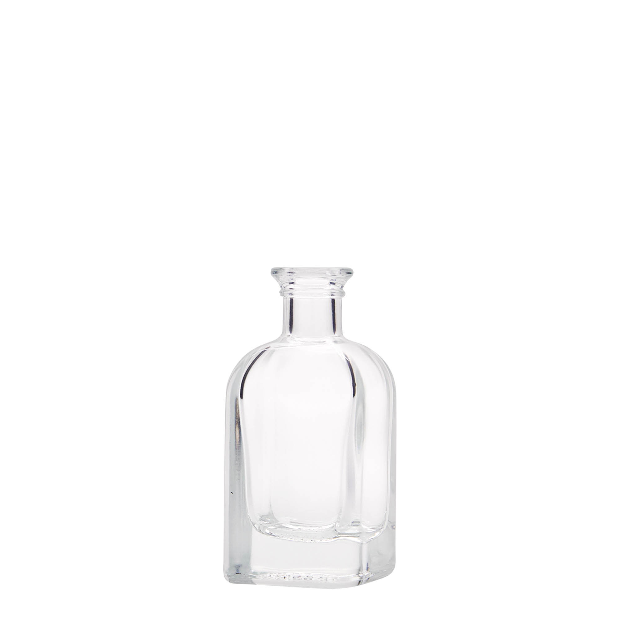 Bottiglia di vetro da 40 ml Apotheker Carré, quadrata, bocca: sughero Bottiglia di vetro da 40 ml Apotheker Carré, quadrata, bocca: sughero