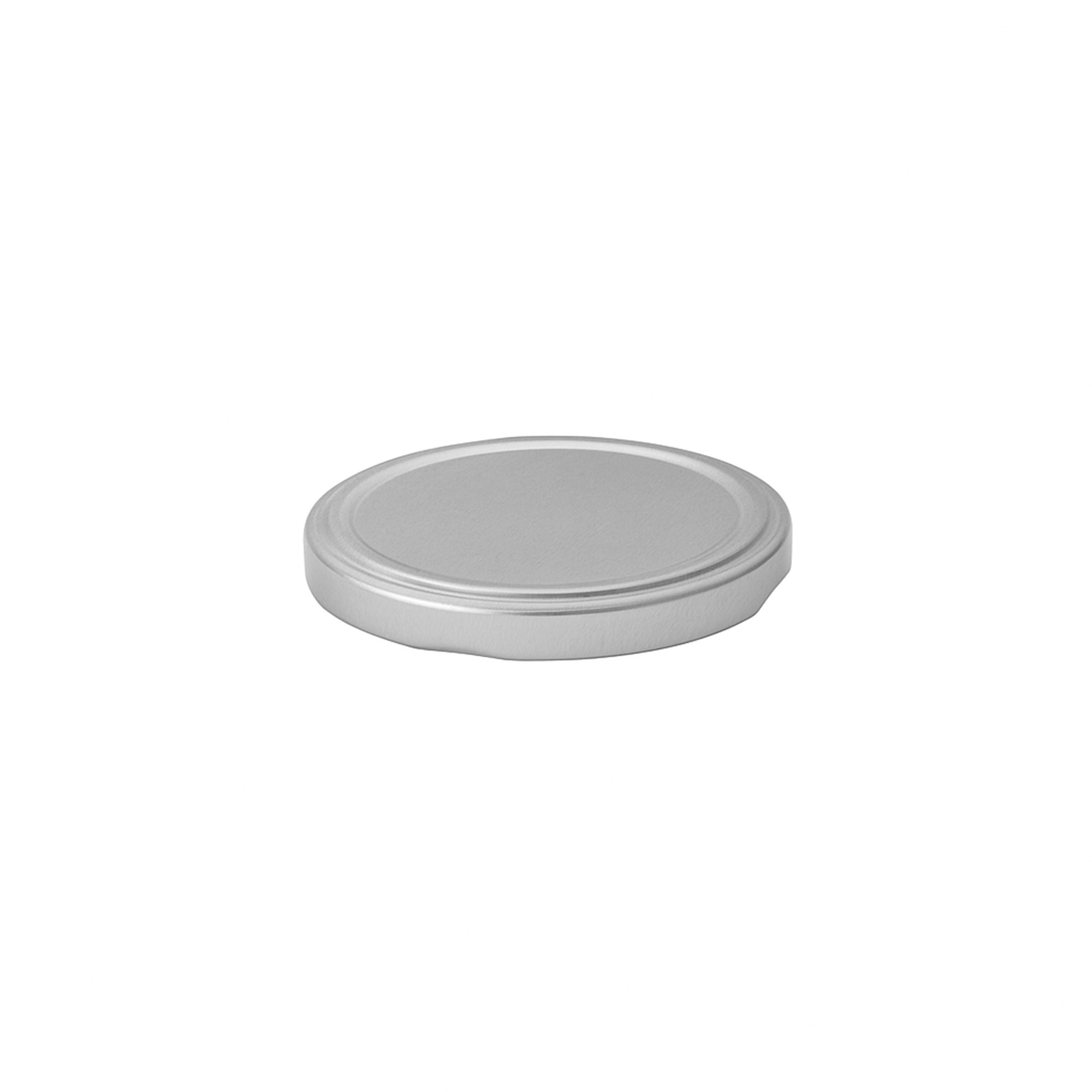 Tappo Twist-Off, lamina bianca, argento, per bocca: TO 63 Tappo Twist-Off, lamina bianca, argento, per bocca: TO 63