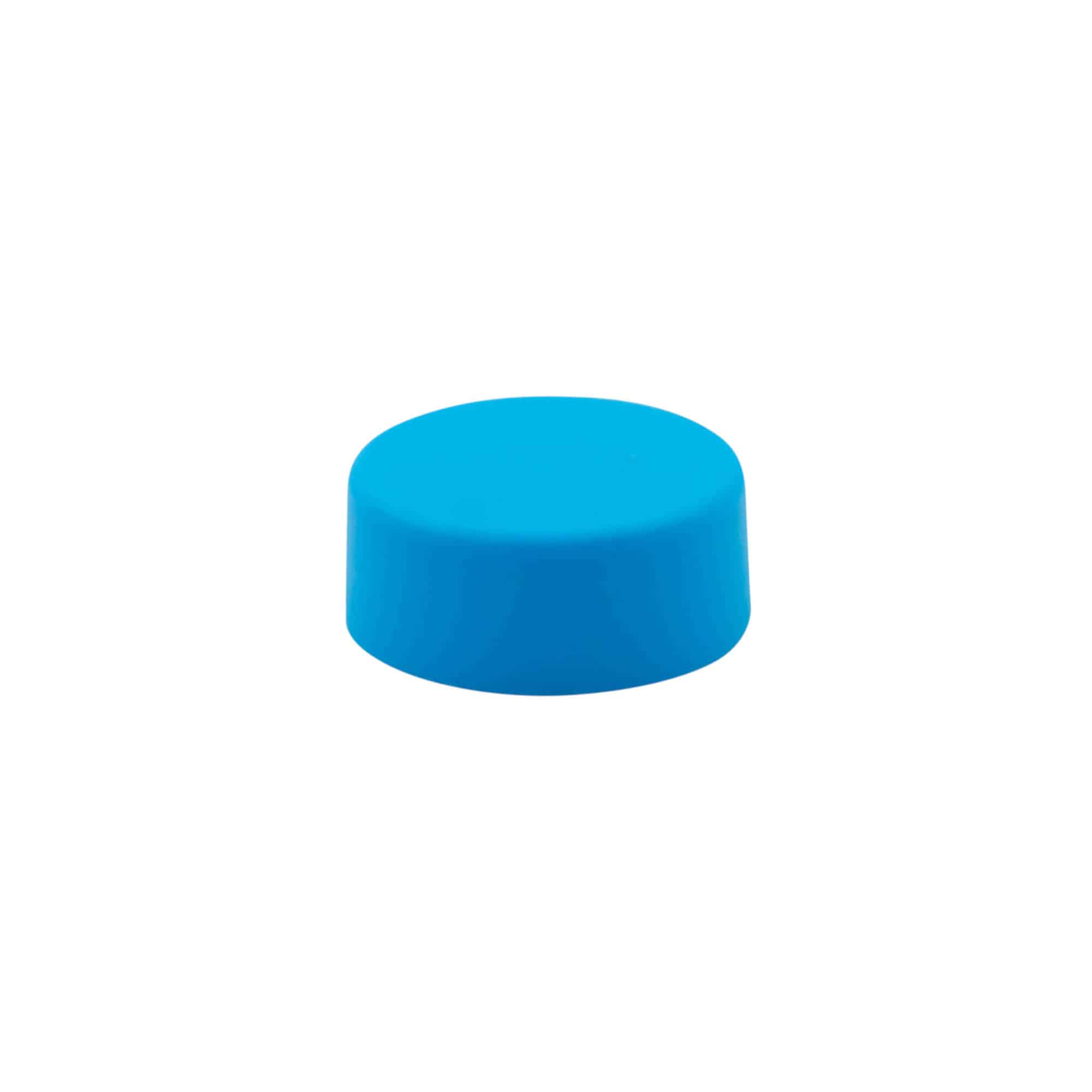 Tappo a vite, plastica ABS, blu acqua, per imboccatura: GPI 28/400 Tappo a vite, plastica ABS, blu acqua, per imboccatura: GPI 28/400