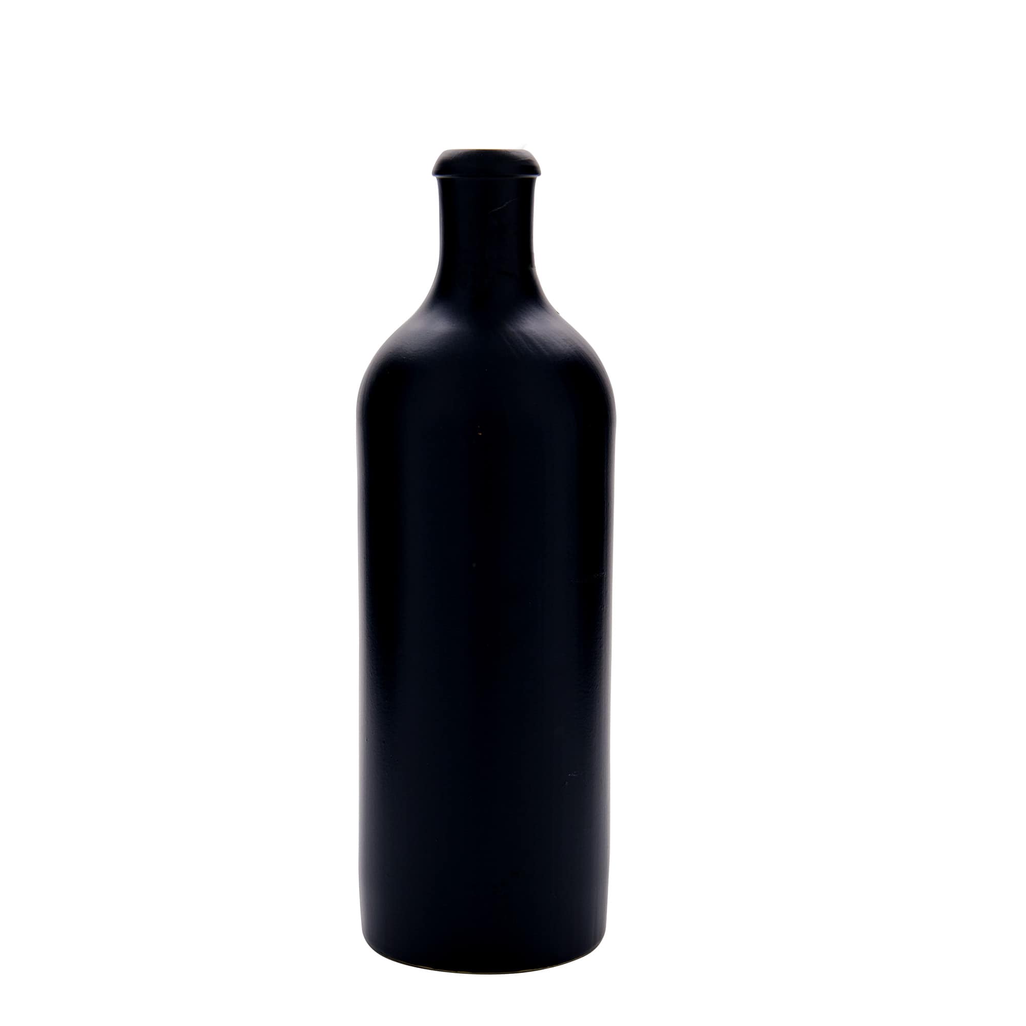 750 ml Bottiglia in ceramica, ceramica grès, nero, imboccatura: chiusura asta