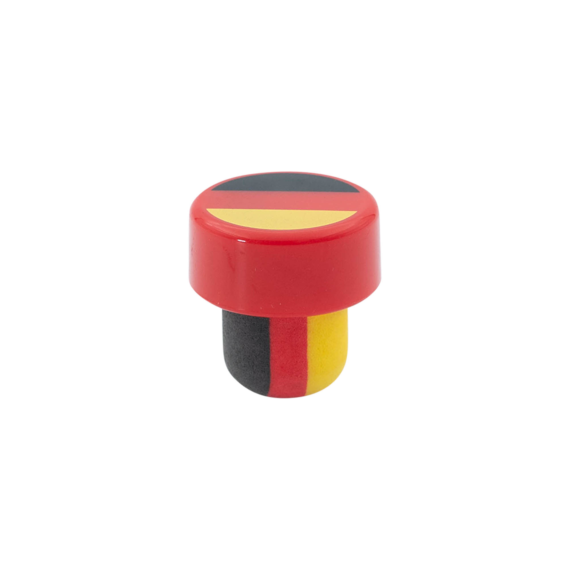 Tappo a vite 19 mm 'Deutschland', plastica, multicolore, per bocca: sughero