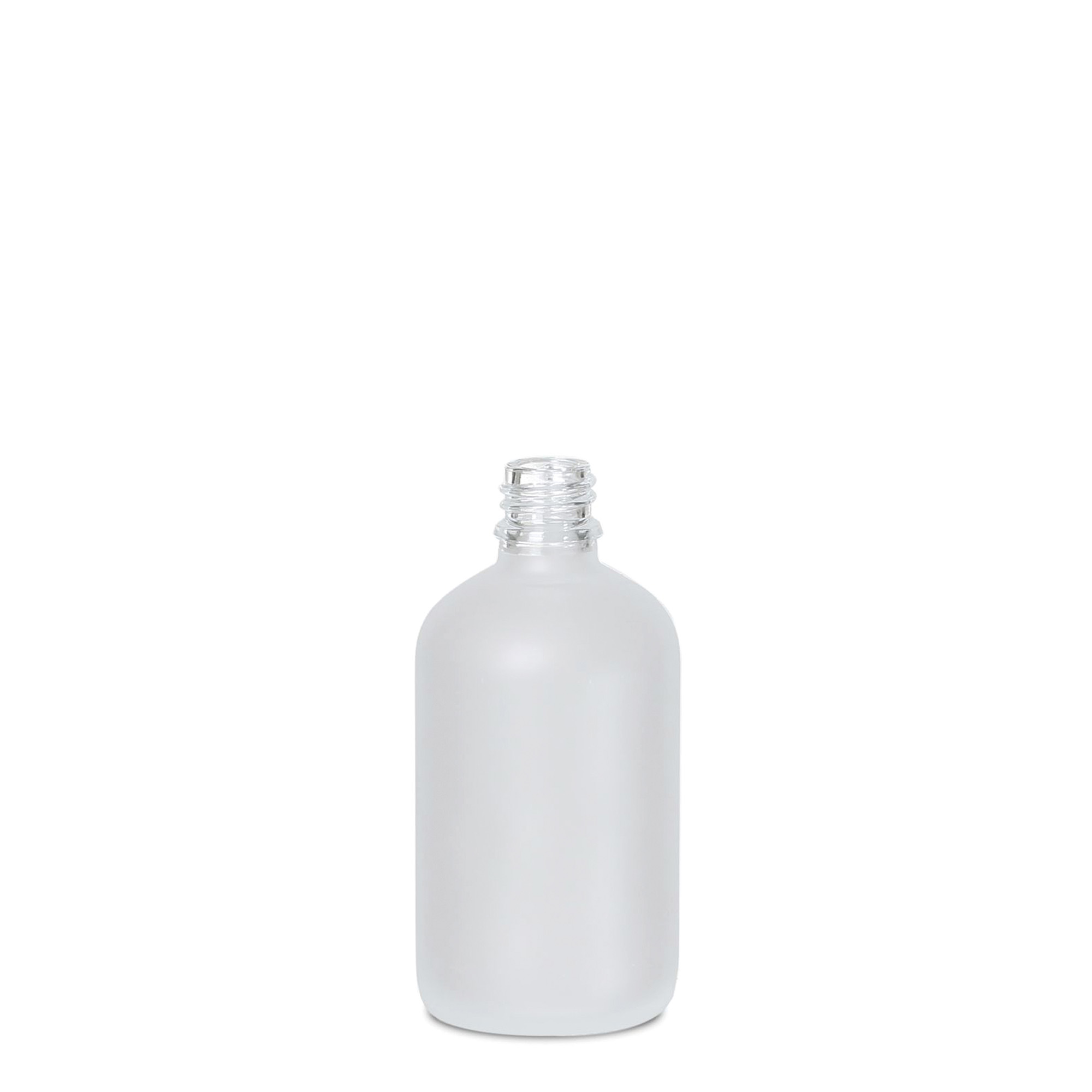 100 ml bottiglia medicinale, vetro, satinato, bocca: DIN 18 100 ml bottiglia medicinale, vetro, satinato, bocca: DIN 18