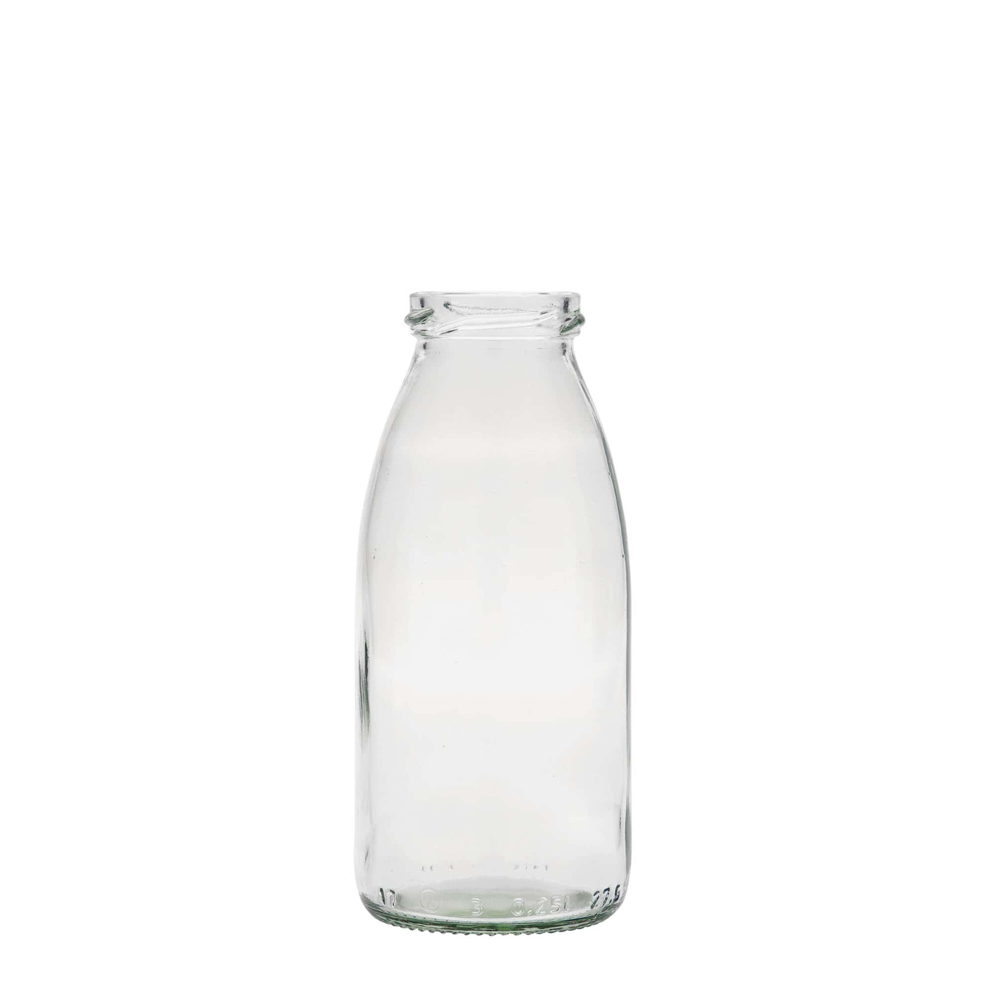 Bottiglia di vetro da 250 ml Vroni, bocca: Twist-Off (TO 43)