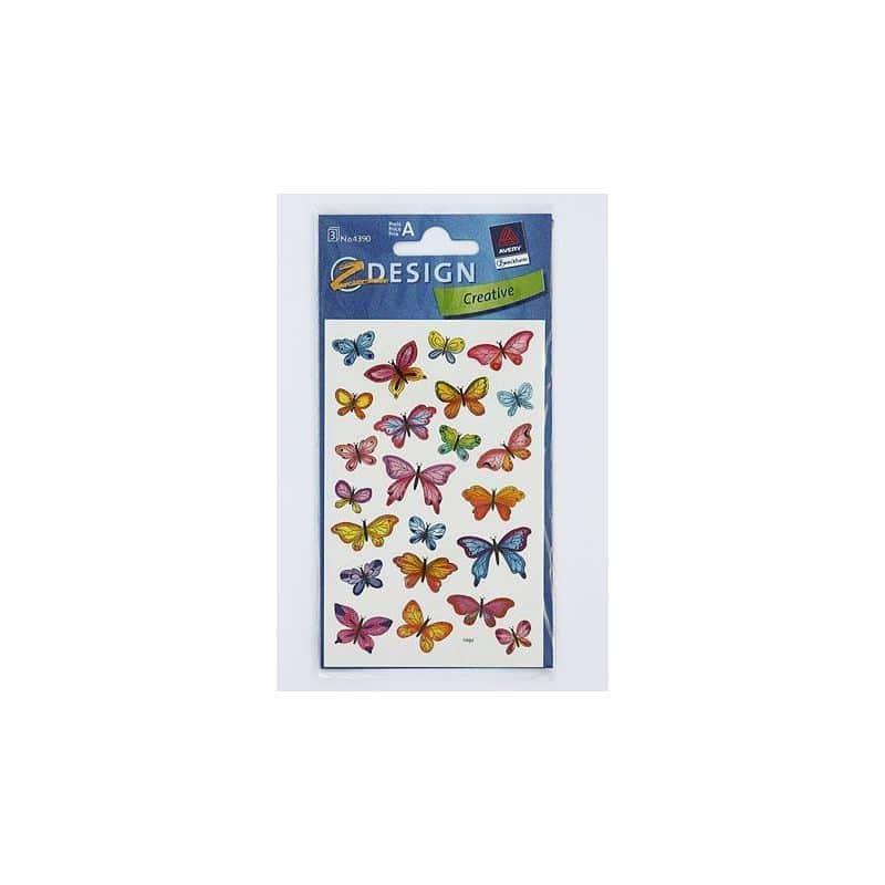Adesivi 'Piccole farfalle', motivo, carta, multicolore