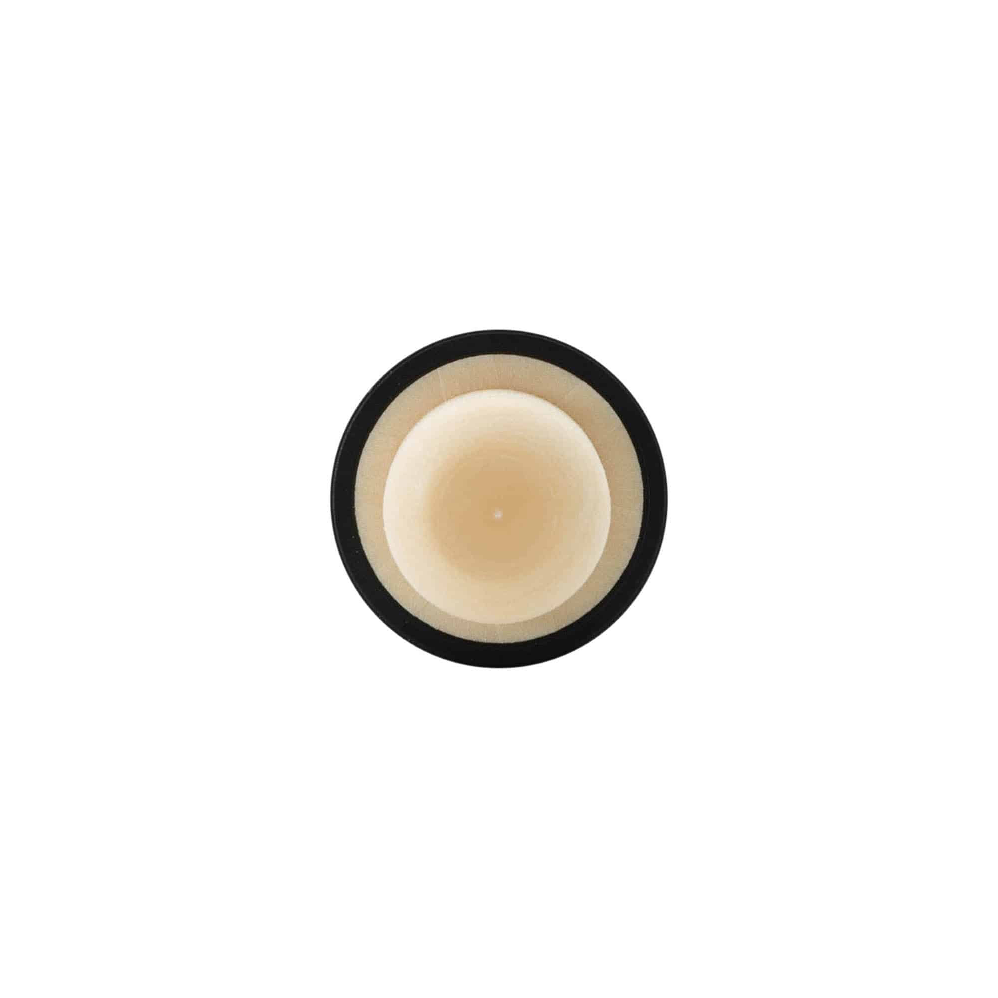 Tappo a manico 19 mm, plastica, nero, per bocca: sughero