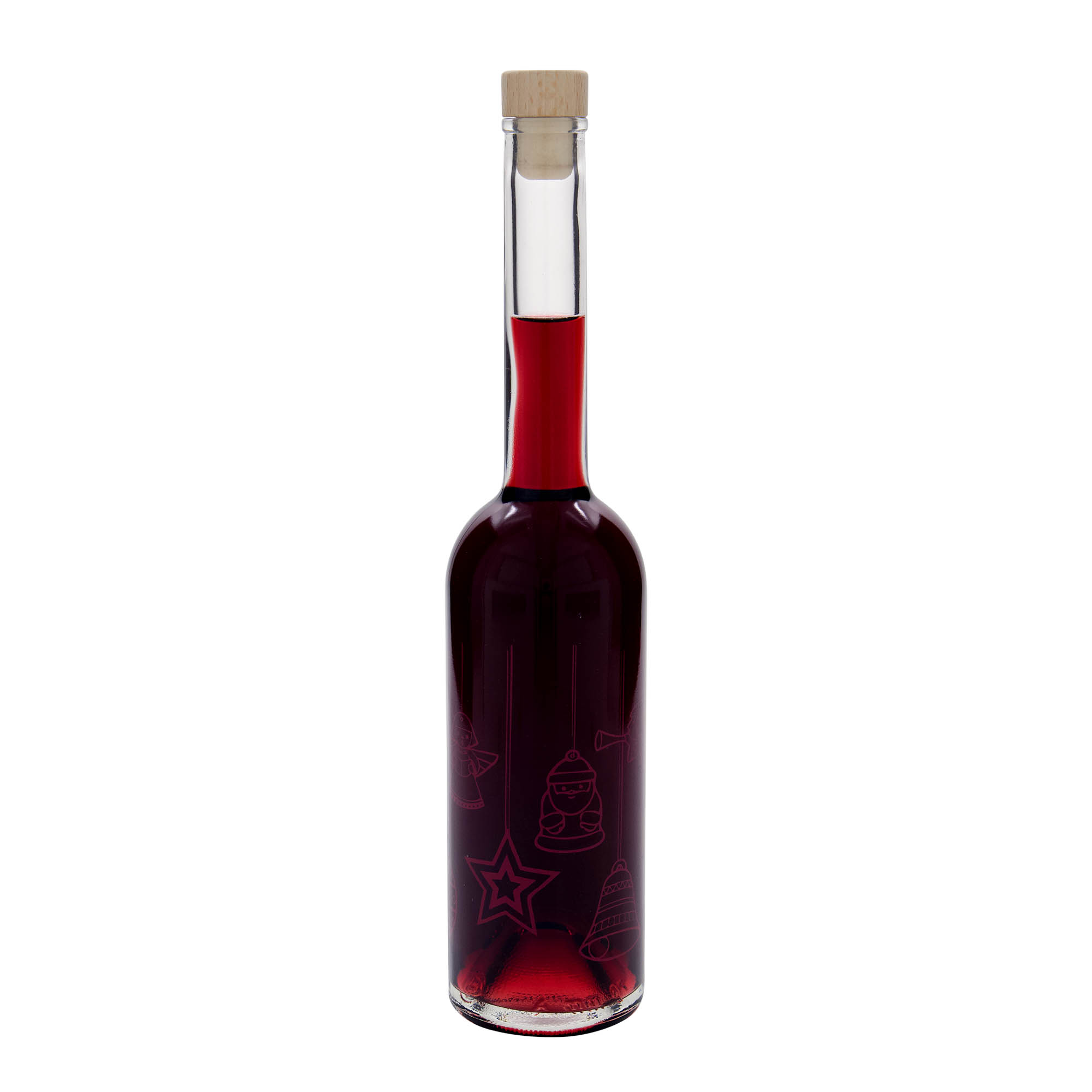 Bottiglia di vetro da 500 ml 'Opera', motivo: stelle, apertura: sughero Bottiglia di vetro da 500 ml 'Opera', motivo: stelle, apertura: sughero