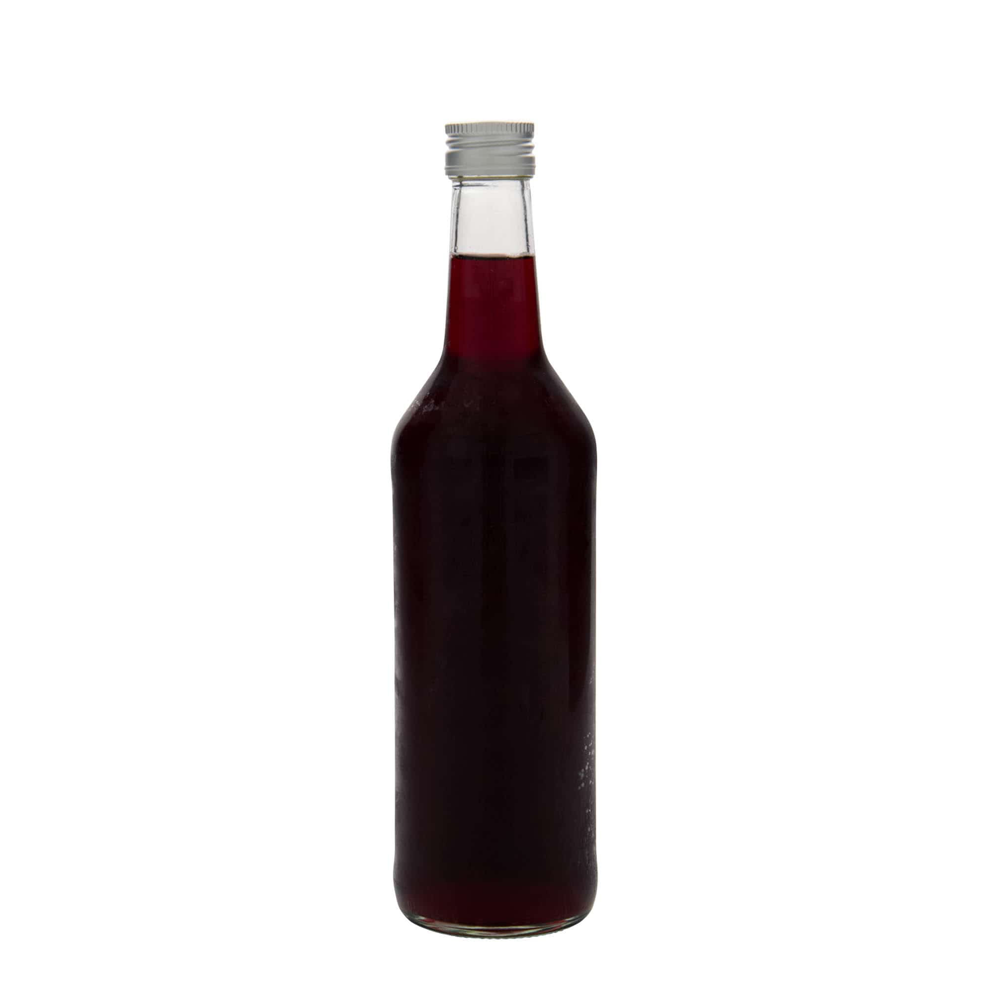 Bottiglia di vetro da 500 ml, collo dritto, bocca: PP 28