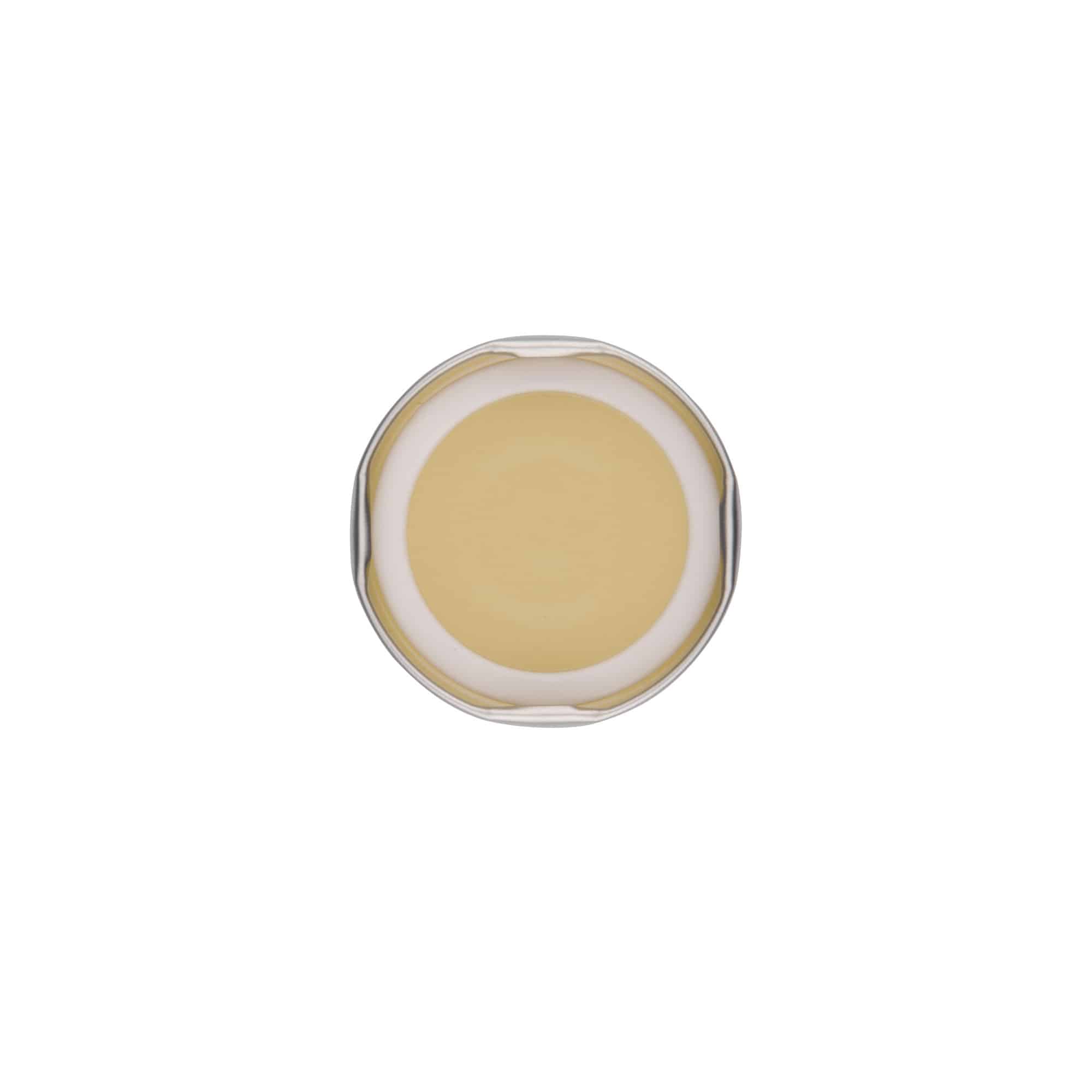 Tappo Twist-Off, lamiera bianca, argento, per bocca: TO 53