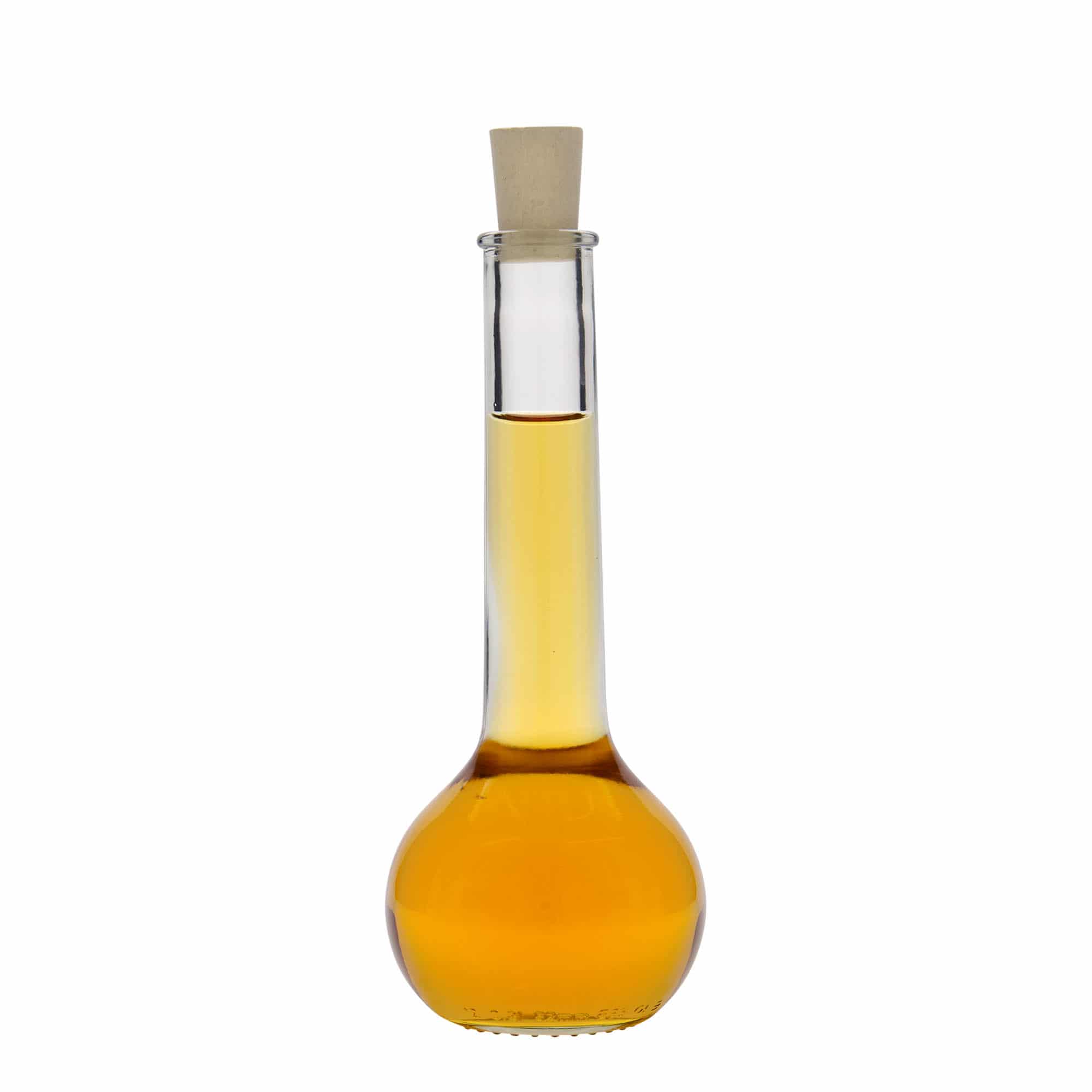 Bottiglia di vetro da 200 ml 'Tulipano', bocca: tappo di sughero