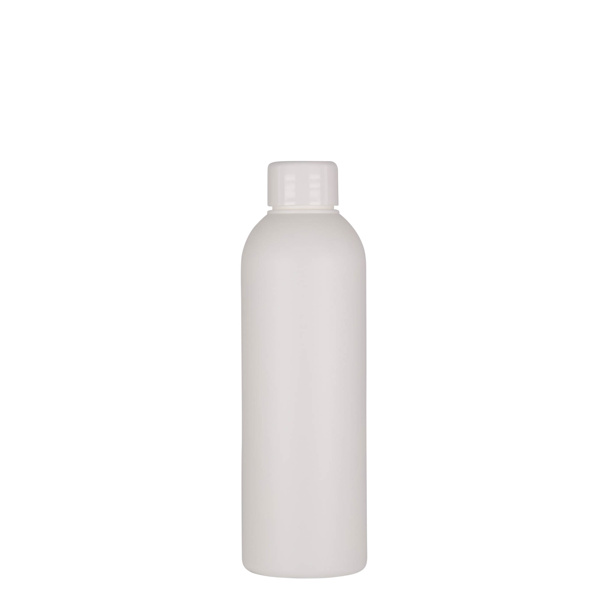 Bottiglia in plastica da 200 ml 'Tuffy', HDPE, bianca, bocca: 24/410 Bottiglia in plastica da 200 ml 'Tuffy', HDPE, bianca, bocca: 24/410