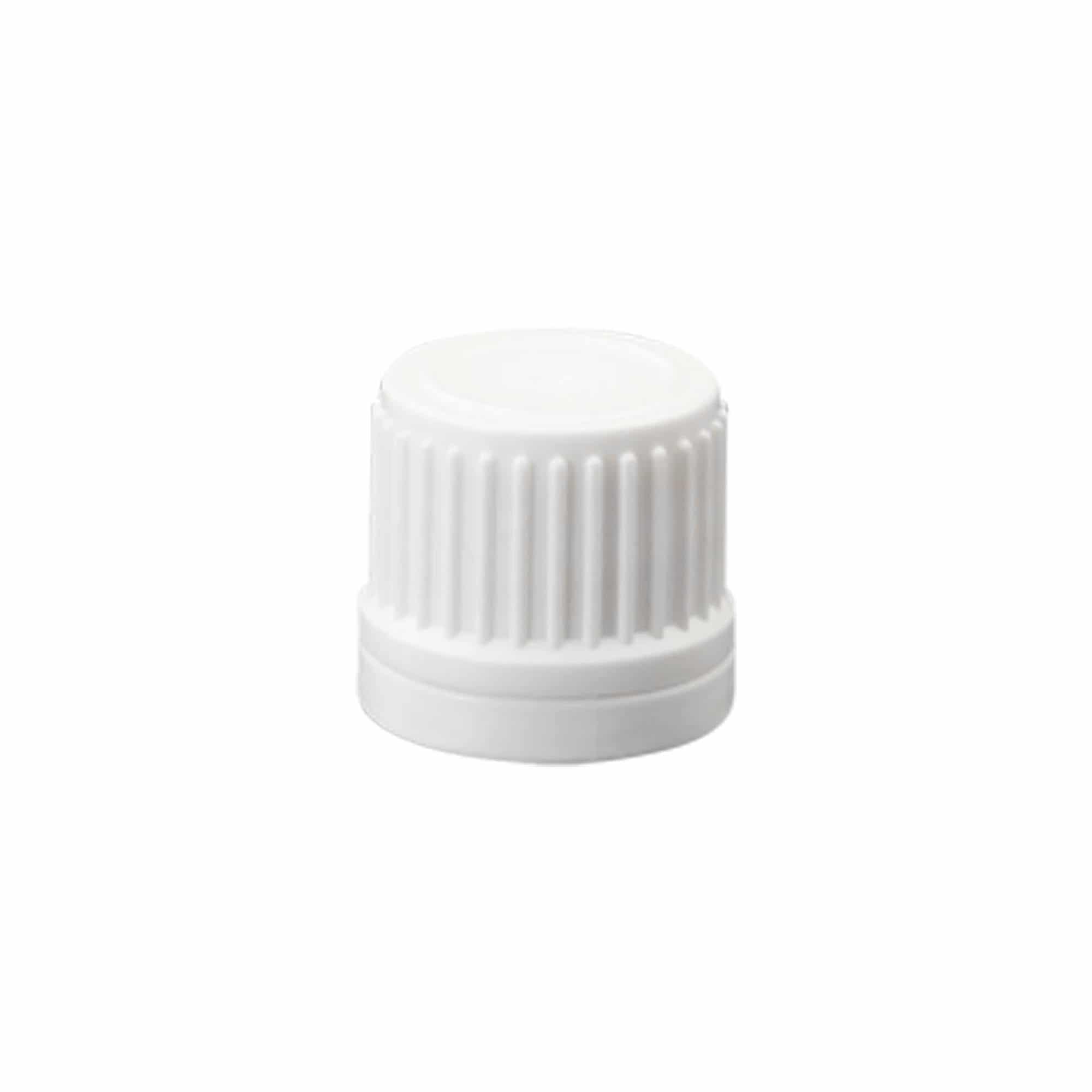 Tappo a vite con inserto gocciolatore, plastica PE, bianco, per bocca: DIN 18