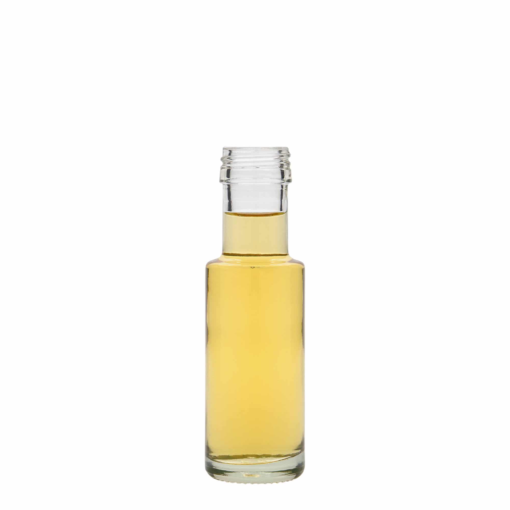 Bottiglia di vetro da 100 ml 'Dorica', bocca: PP 31,5