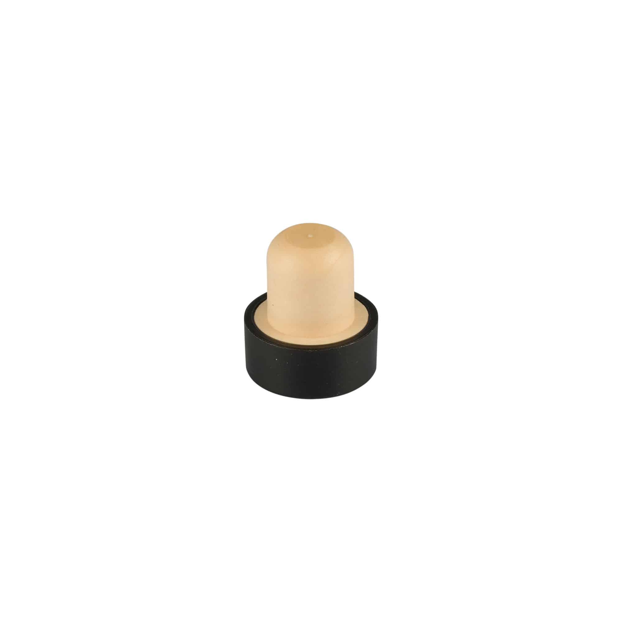 Tappo con manico 11 mm, legno, nero, per bocca: sughero