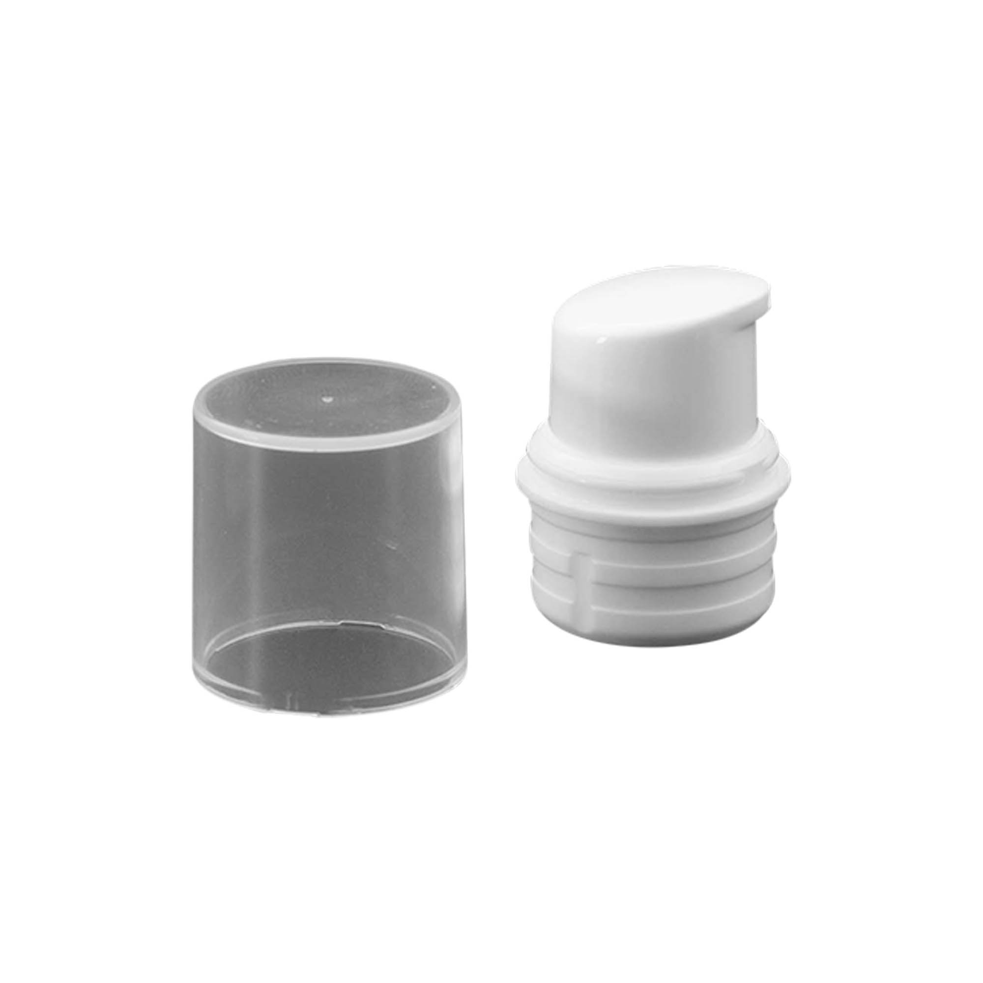 Testa pompa erogatrice airless 'Nano', plastica PP, bianca