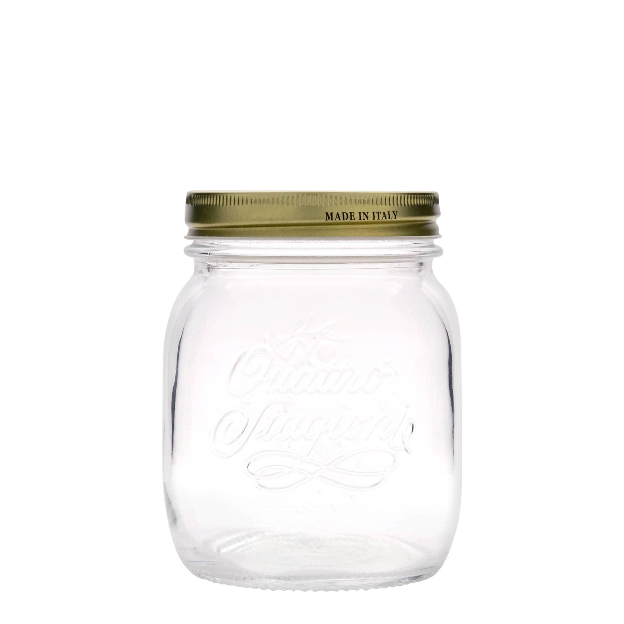 Barattolo in vetro da 700 ml 'Quattro Stagioni', bocca: chiusura a vite Barattolo in vetro da 700 ml 'Quattro Stagioni', bocca: chiusura a vite