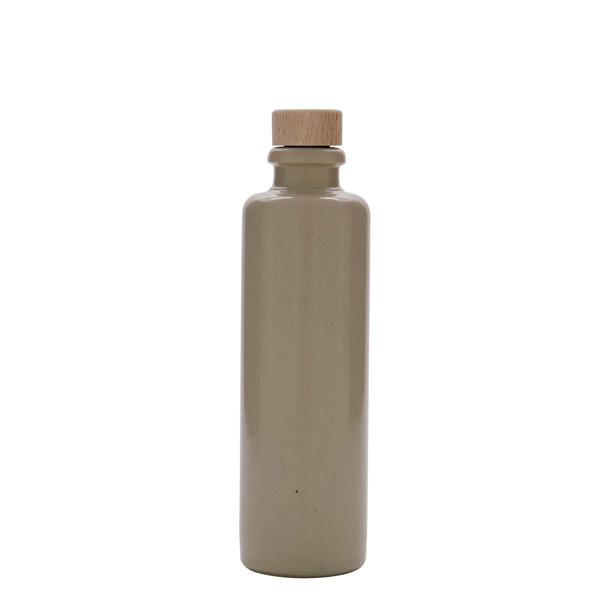 Boccale da 200 ml, gres, beige, bocca: sughero