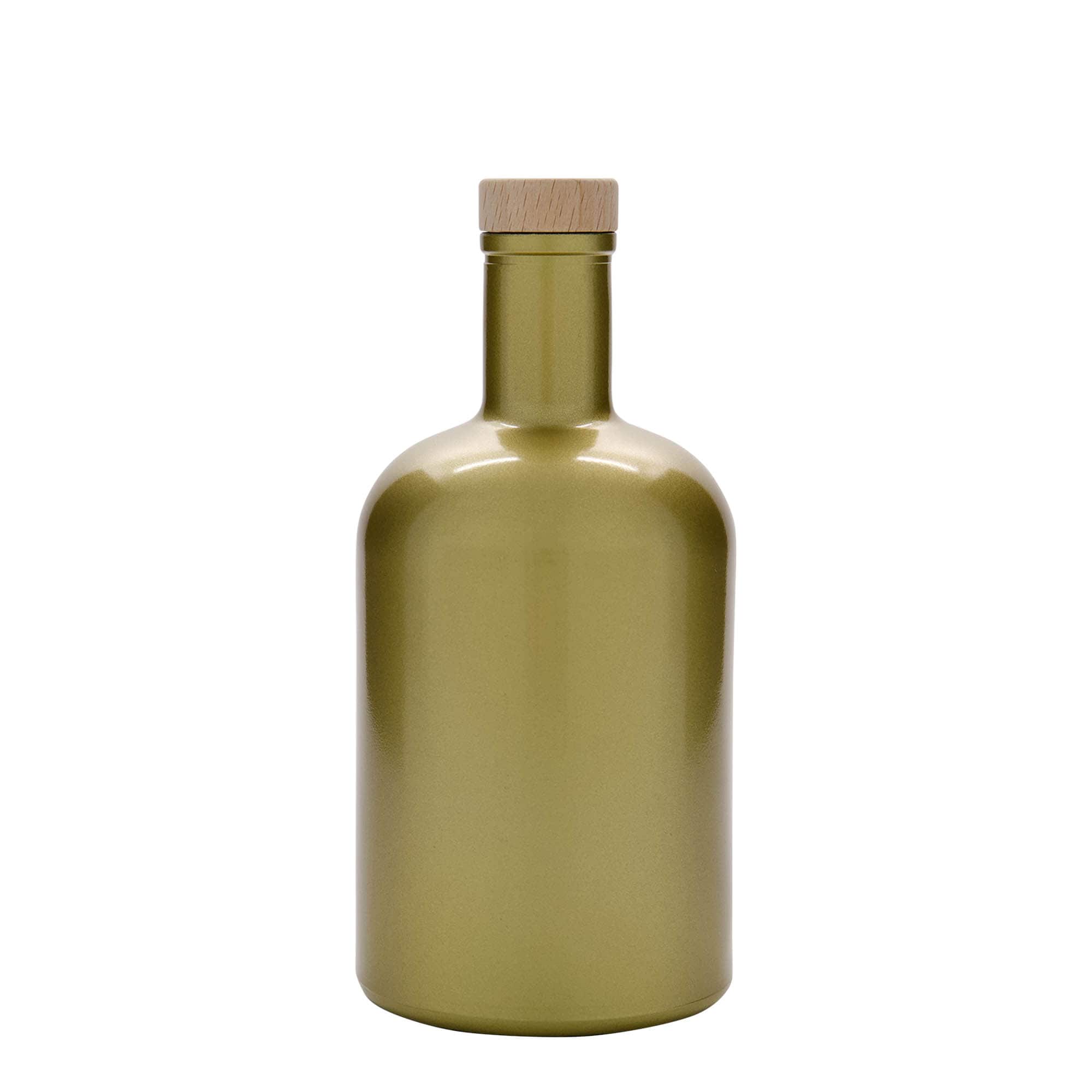Bottiglia di vetro da 700 ml 'Gerardino', oro, bocca: sughero