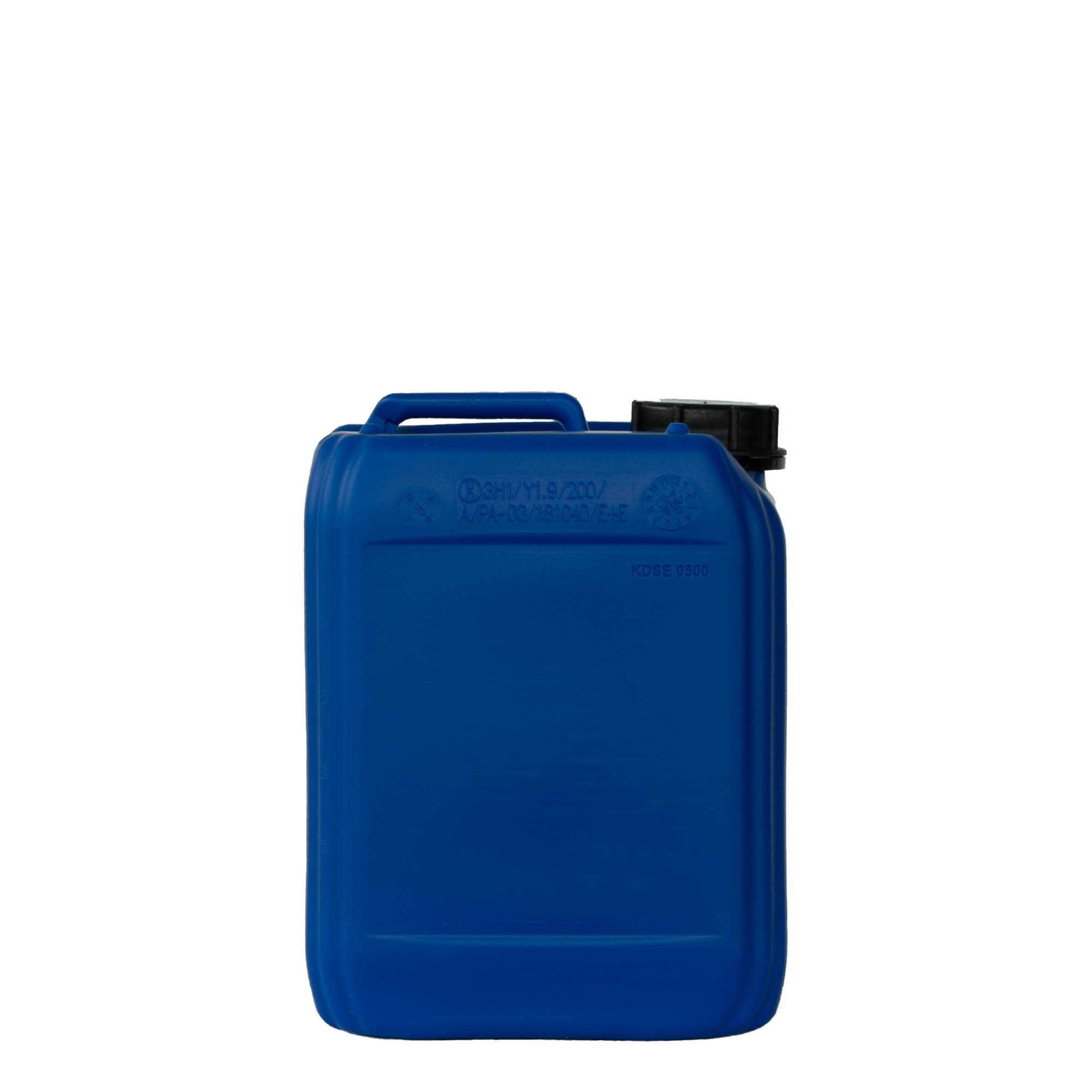 Tanica da 5 l, rettangolare, plastica HDPE, blu, bocca: ND 55 Tanica da 5 l, rettangolare, plastica HDPE, blu, bocca: ND 55