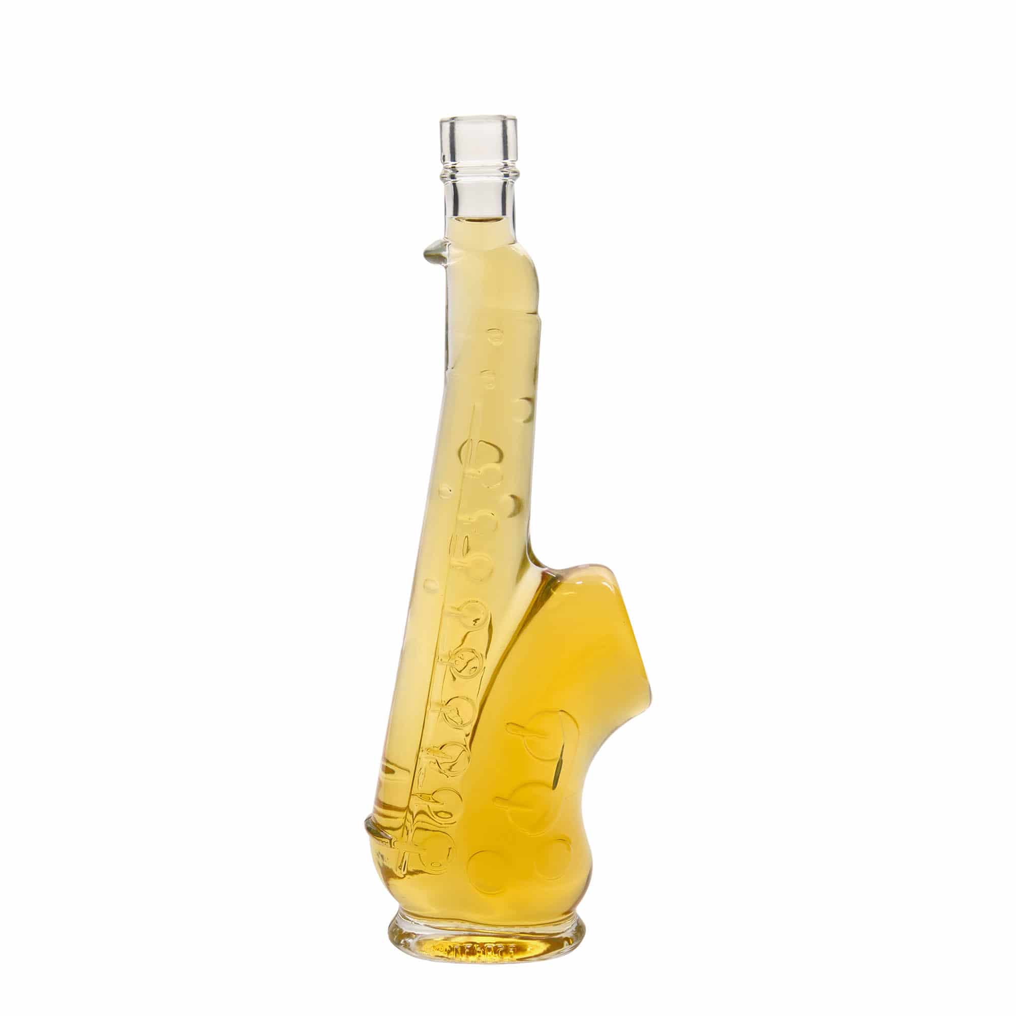 Bottiglia di vetro da 500 ml 'Sassofono', bocca: sughero Bottiglia di vetro da 500 ml 'Sassofono', bocca: sughero