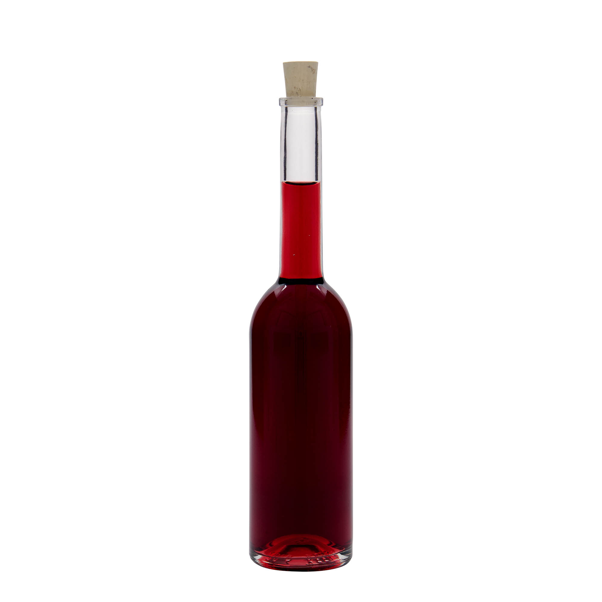 Bottiglia di vetro da 200 ml 'Opera, bocca: sughero' Bottiglia di vetro da 200 ml 'Opera, bocca: sughero'