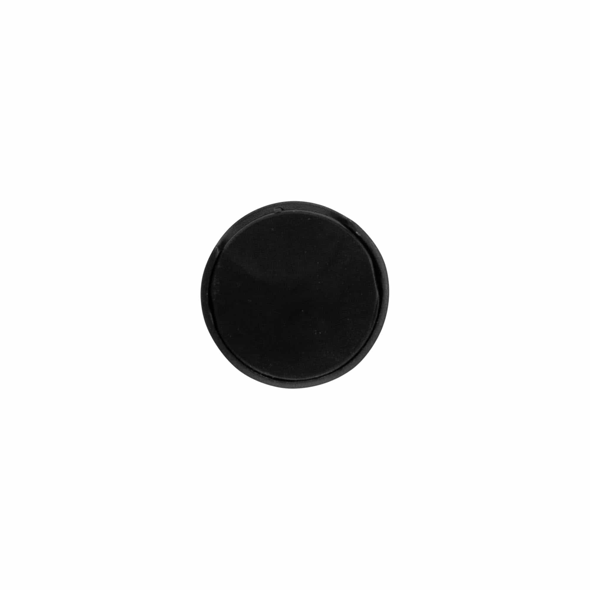 Tappo a vite Disc Top, plastica PP, nero, per bocca: 24/410