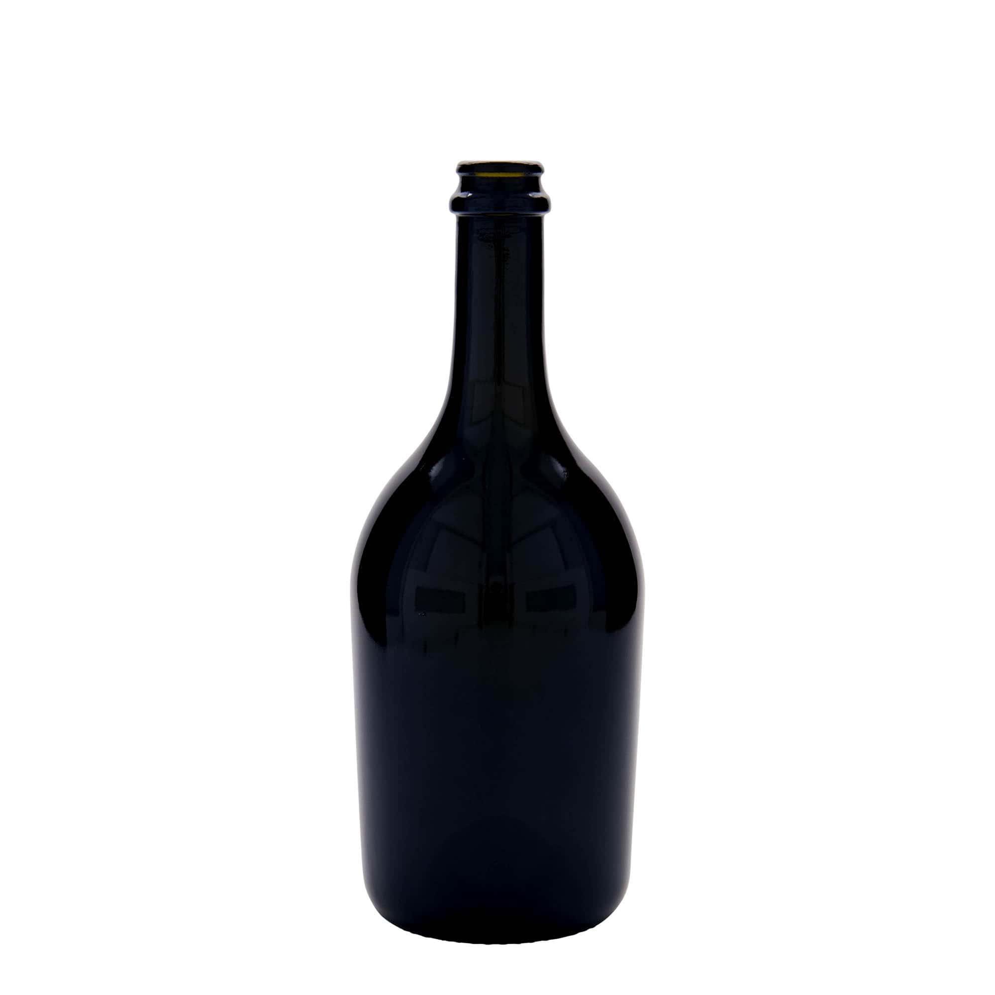 Bottiglia da 750 ml per birra/spumante 'Butterfly', vetro, verde antico, bocca: tappo corona Bottiglia da 750 ml per birra/spumante 'Butterfly', vetro, verde antico, bocca: tappo corona