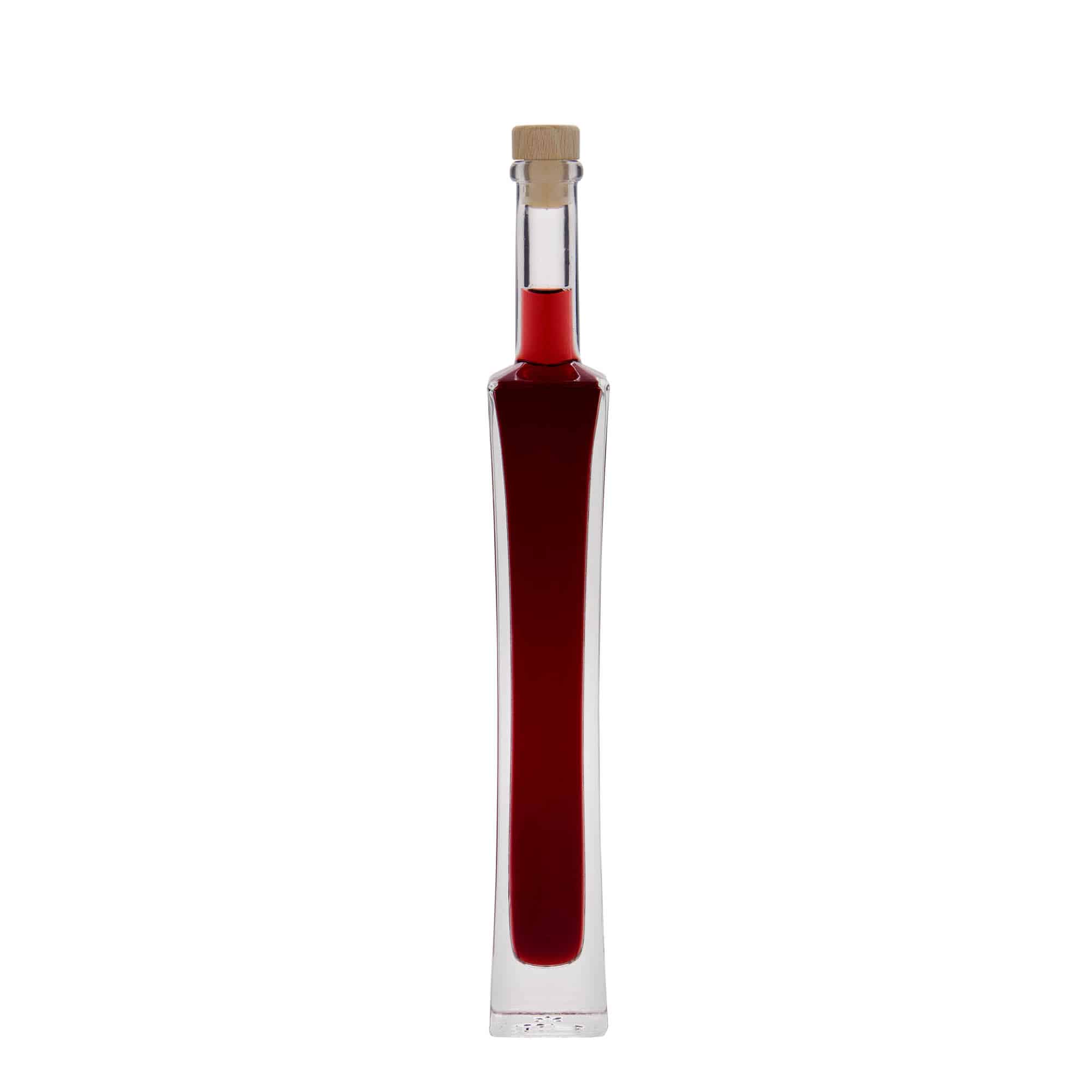 100 ml Bottiglia di vetro 'Koko', quadrata, imboccatura: fascetta