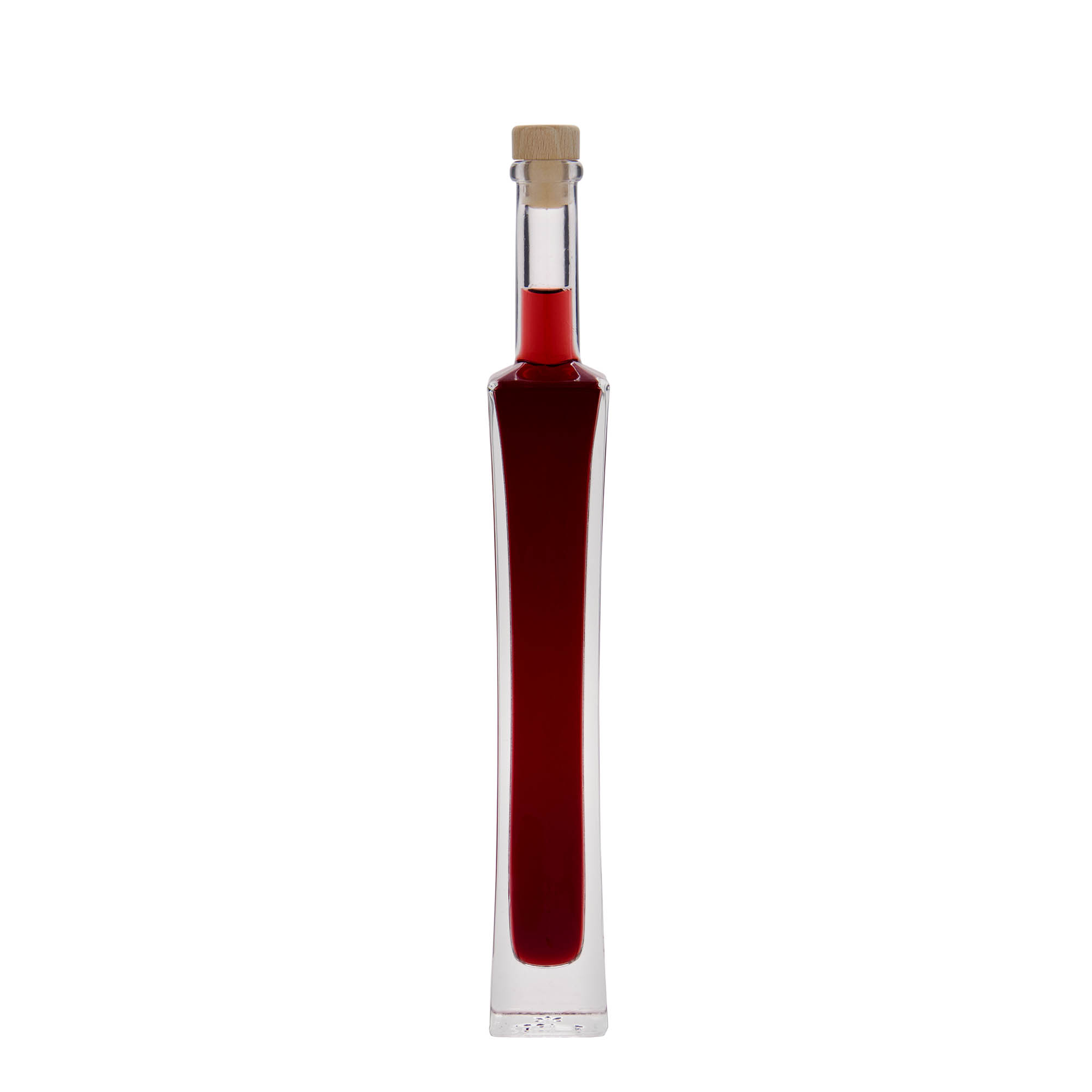 Bottiglia di vetro da 100 ml 'Koko', quadrata, bocca: tappo di sughero Bottiglia di vetro da 100 ml 'Koko', quadrata, bocca: tappo di sughero